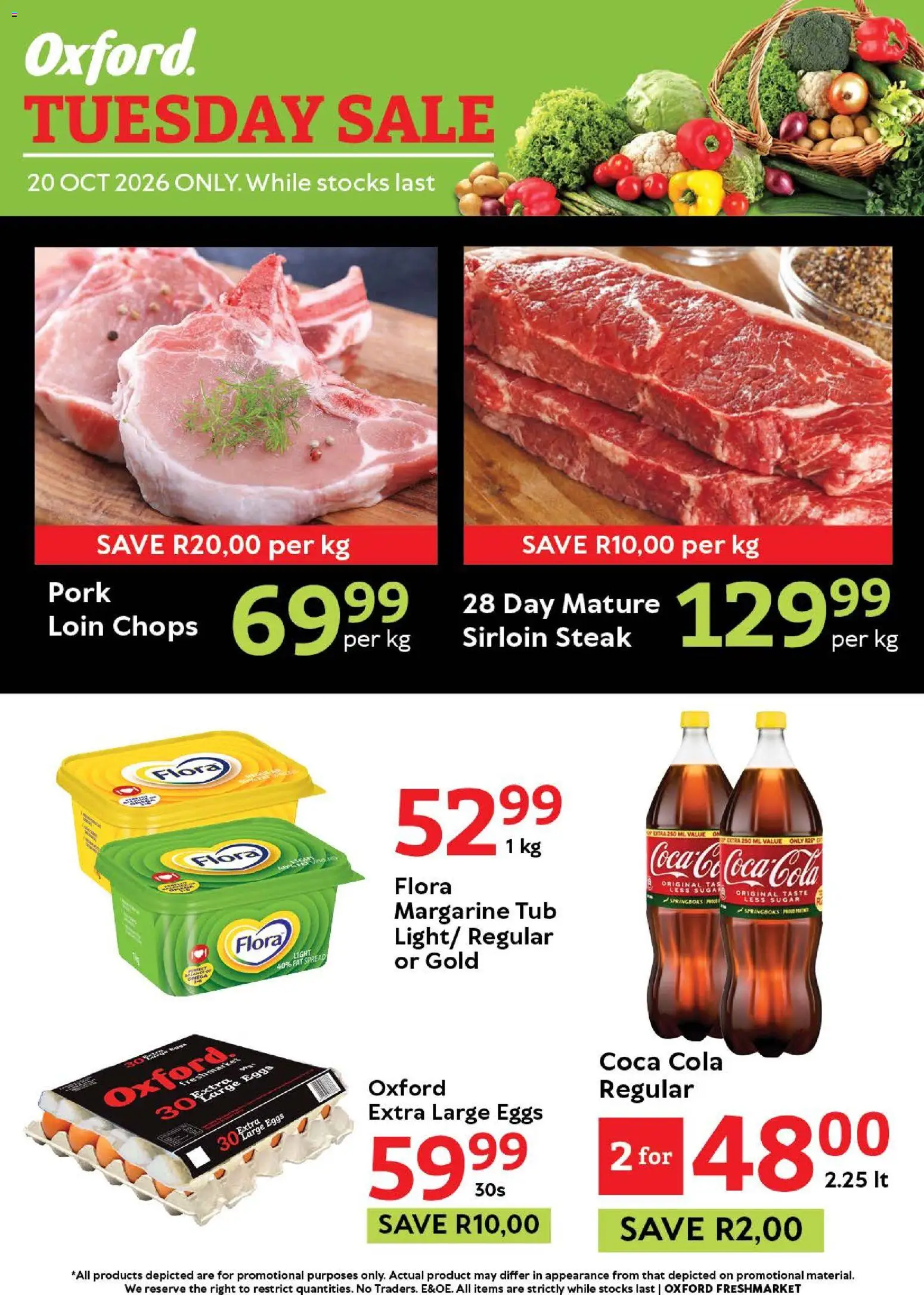 New Oxford Freshmarket catalogue – valid from 20/10/2026 | Page: 1 | Products: Steak, Margarine, Pork, Fat spread