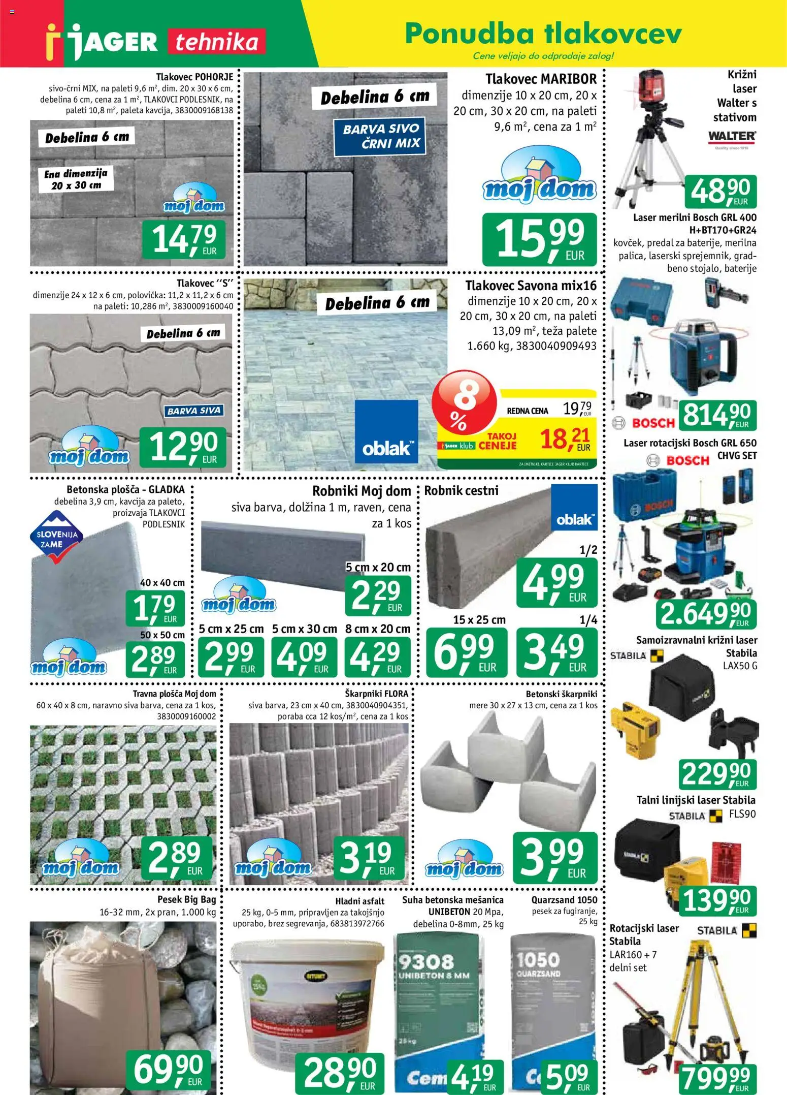 Novi Jager katalog ponudbe – veljaven od 21.10.2026 | Stran: 7 | Izdelki: Baterije, Barva, Robnik, Tlakovec