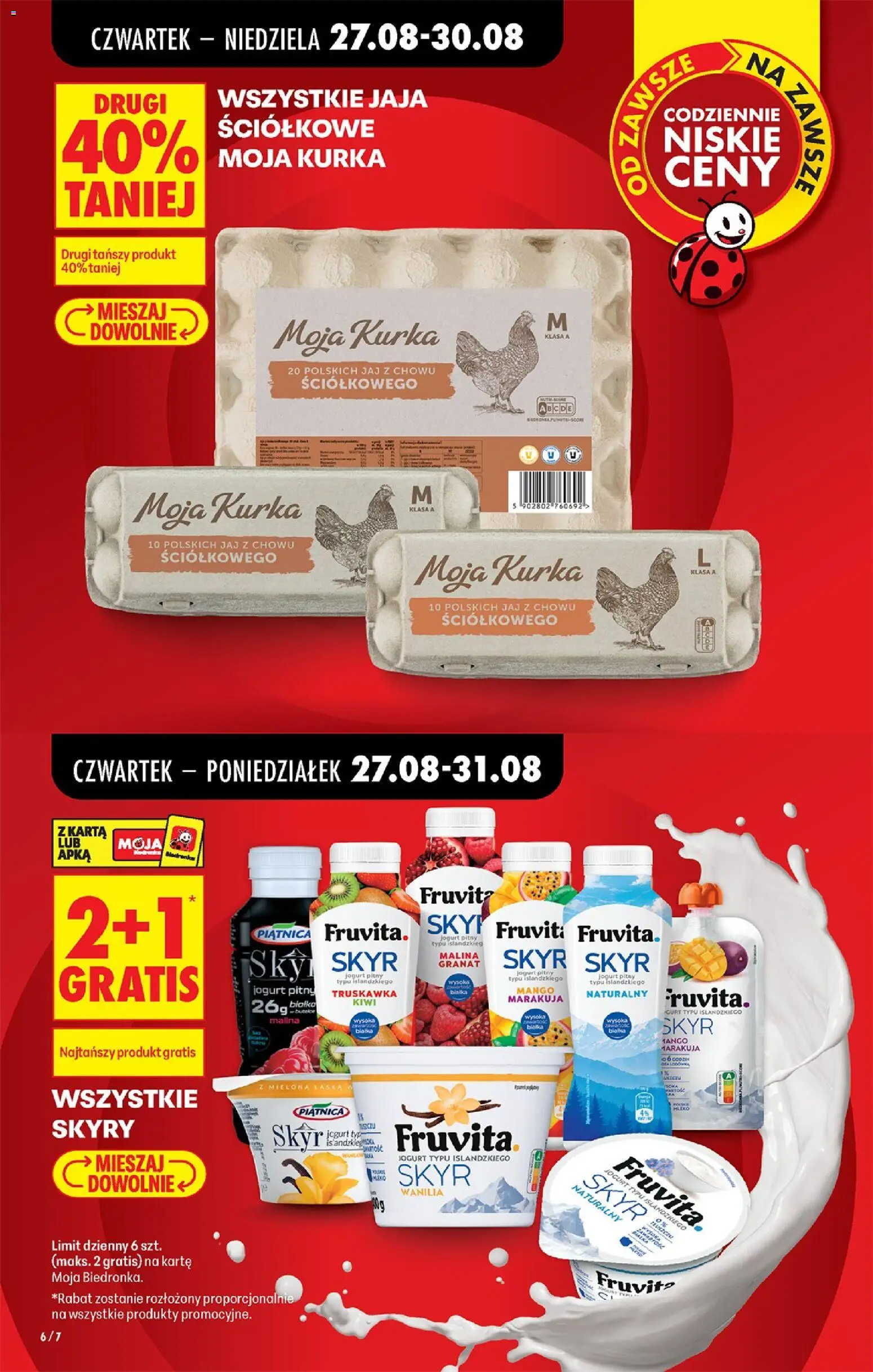 Biedronka Polsko leták - Codziennie niskie ceny od 27.08.2026 | Strana: 6 | Produkty: Mango, Jogurt, Kiwi, Marakuja