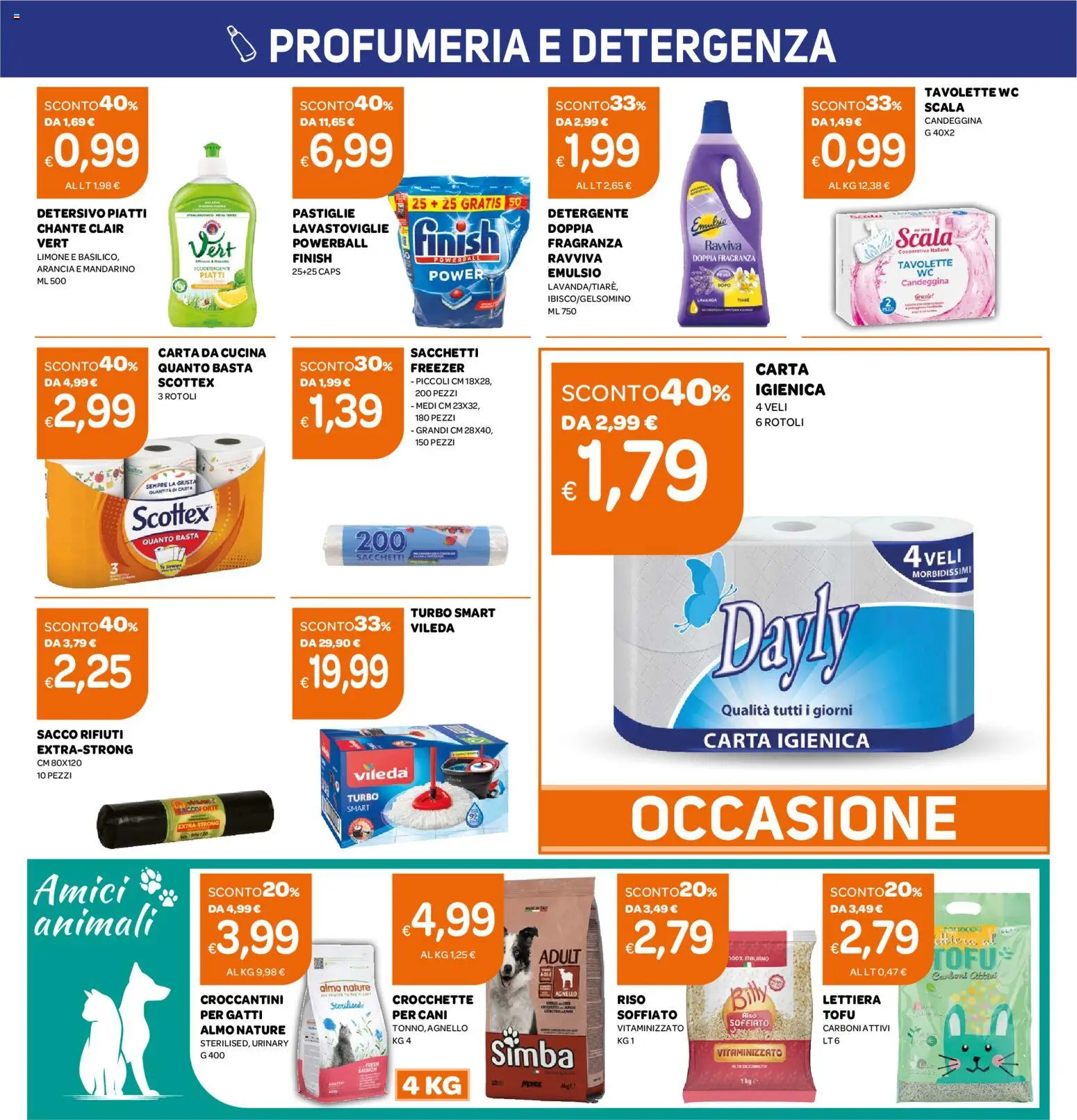 Volantino Ekom del 11/08/2026 | Pagina: 11 | Prodotti: Sacco rifiuti, Tofu, Scala, Fragranza