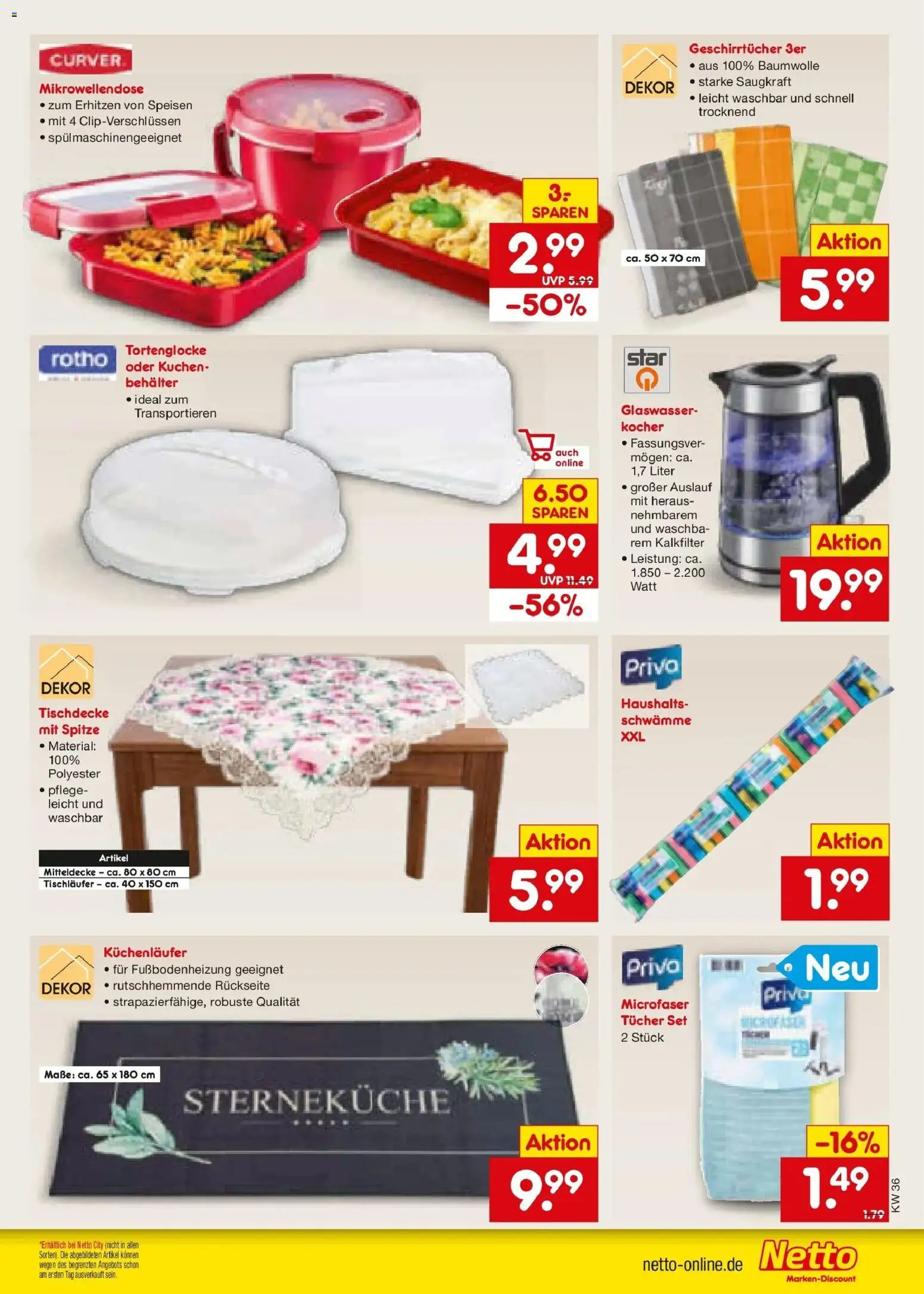 Netto Marken-Discount Prospekt Regensburg (ab 31.08.2026) » Angebote | Seite: 43 | Produkte: Kocher, Schwämme, Kuchen