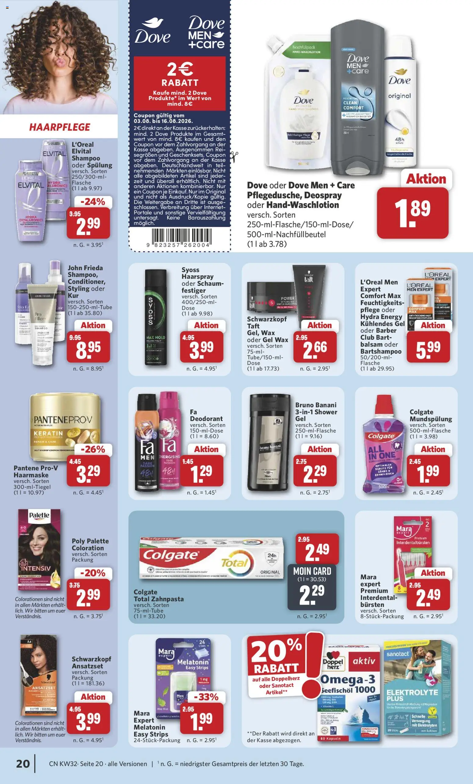 Combi Prospekt – gültig ab 03.08.2026 | Seite: 24 | Produkte: Haarmaske, Haarspray, Deodorant, Zahnpasta