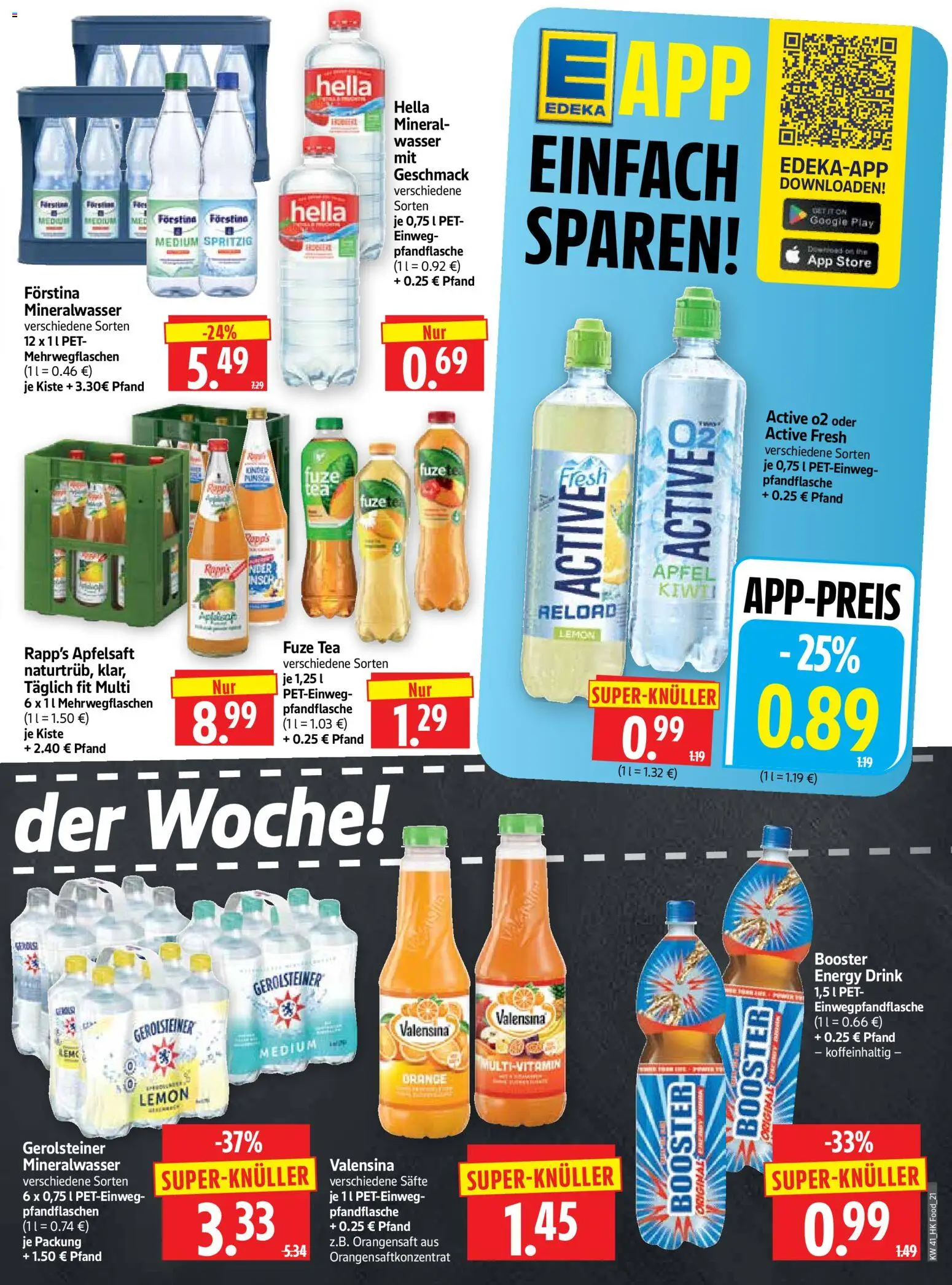 HERKULES Prospekt – gültig ab 05.10.2026 | Seite: 21 | Produkte: Fuze tea, Äpfel, Orangensaft, Gerolsteiner