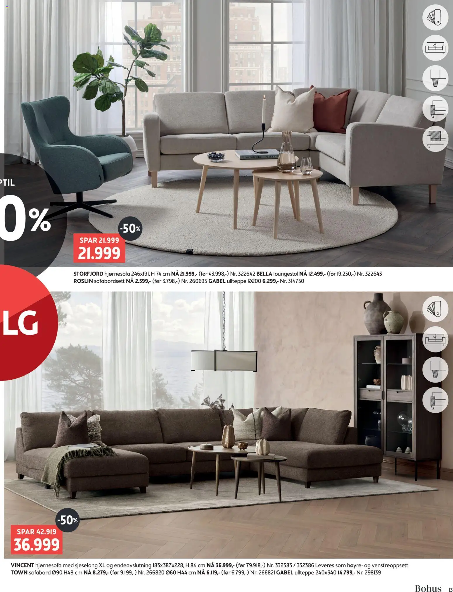 {H1} | Side: 13 | Produkter: Hjørnesofa, Sjeselong
