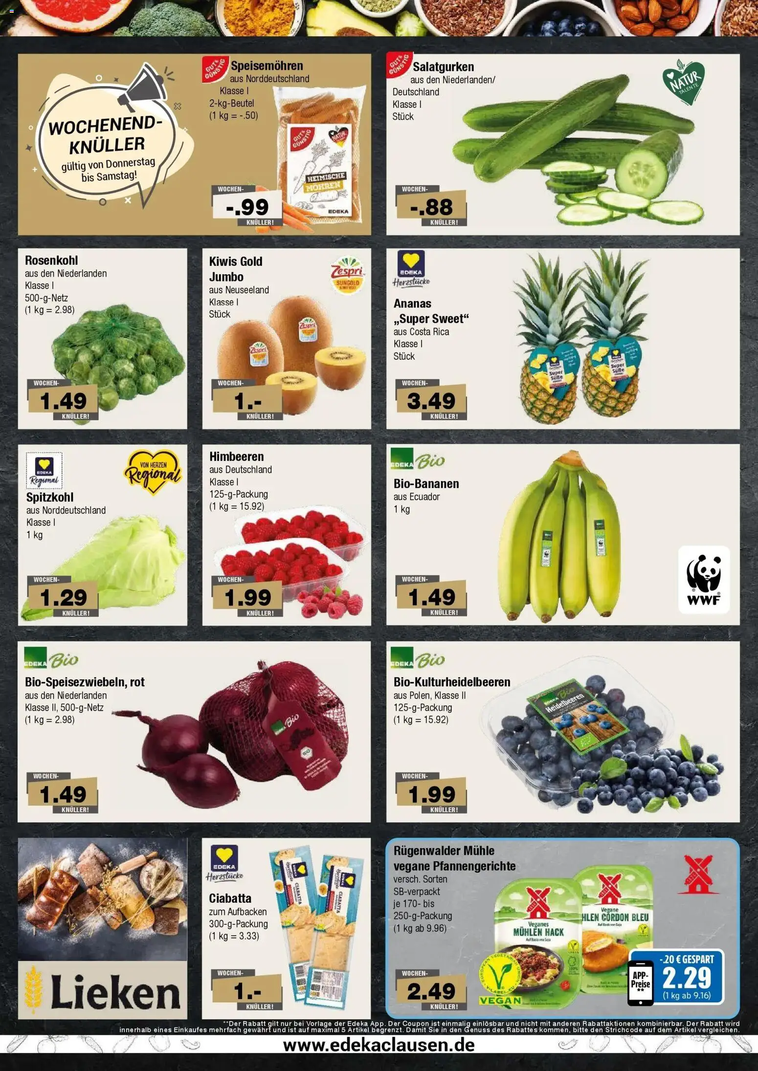 Edeka Prospekt Hamburg (ab 14.09.2026) » Angebote Online | Seite: 2 | Produkte: Mühle, Ananas, Mohren, Heidelbeeren