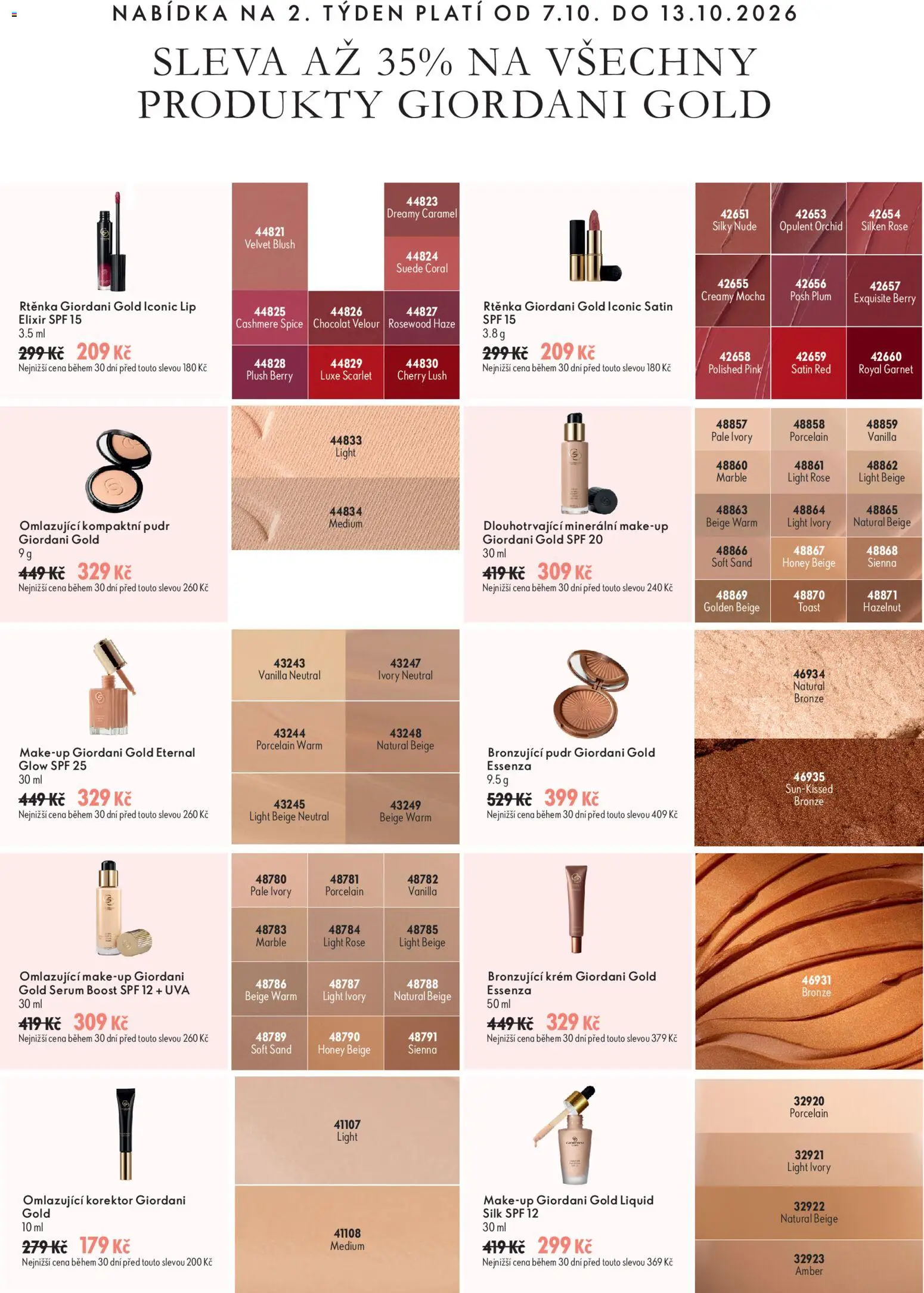 Oriflame katalog č. 14/2026 od 30.09.2026 | Strana: 10 | Produkty: Makeup, Krém, Korektor, Pudr