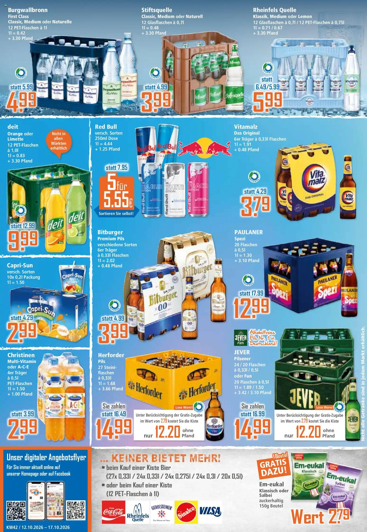 Klaas & Kock Prospekt – gültig ab 12.10.2026 | Seite: 12 | Produkte: Sinalco, Bitburger, Bier, Paulaner