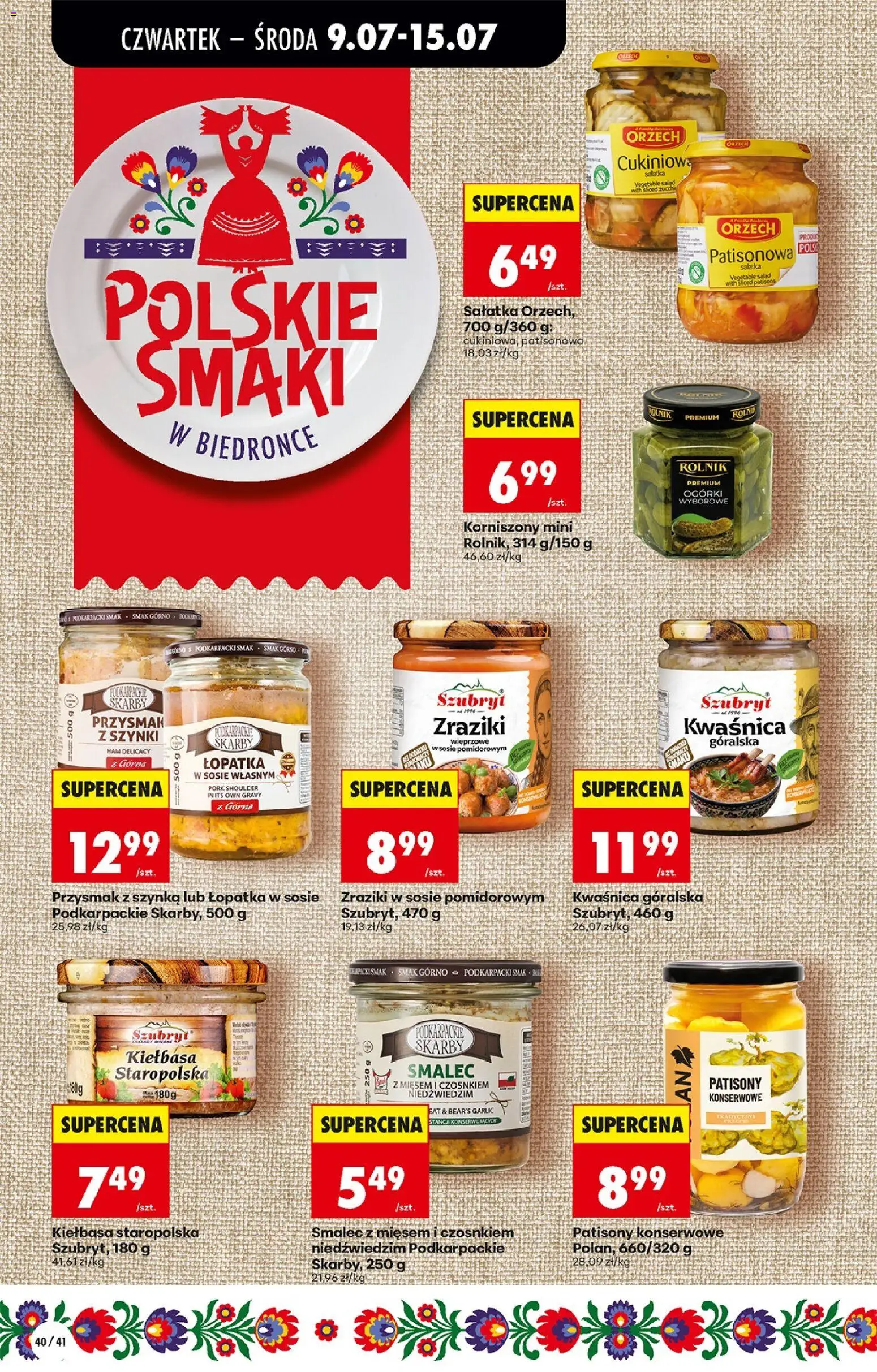 Biedronka Polsko leták - Codziennie niskie ceny od 09.07.2026 | Strana: 50 | Produkty: Lopatka