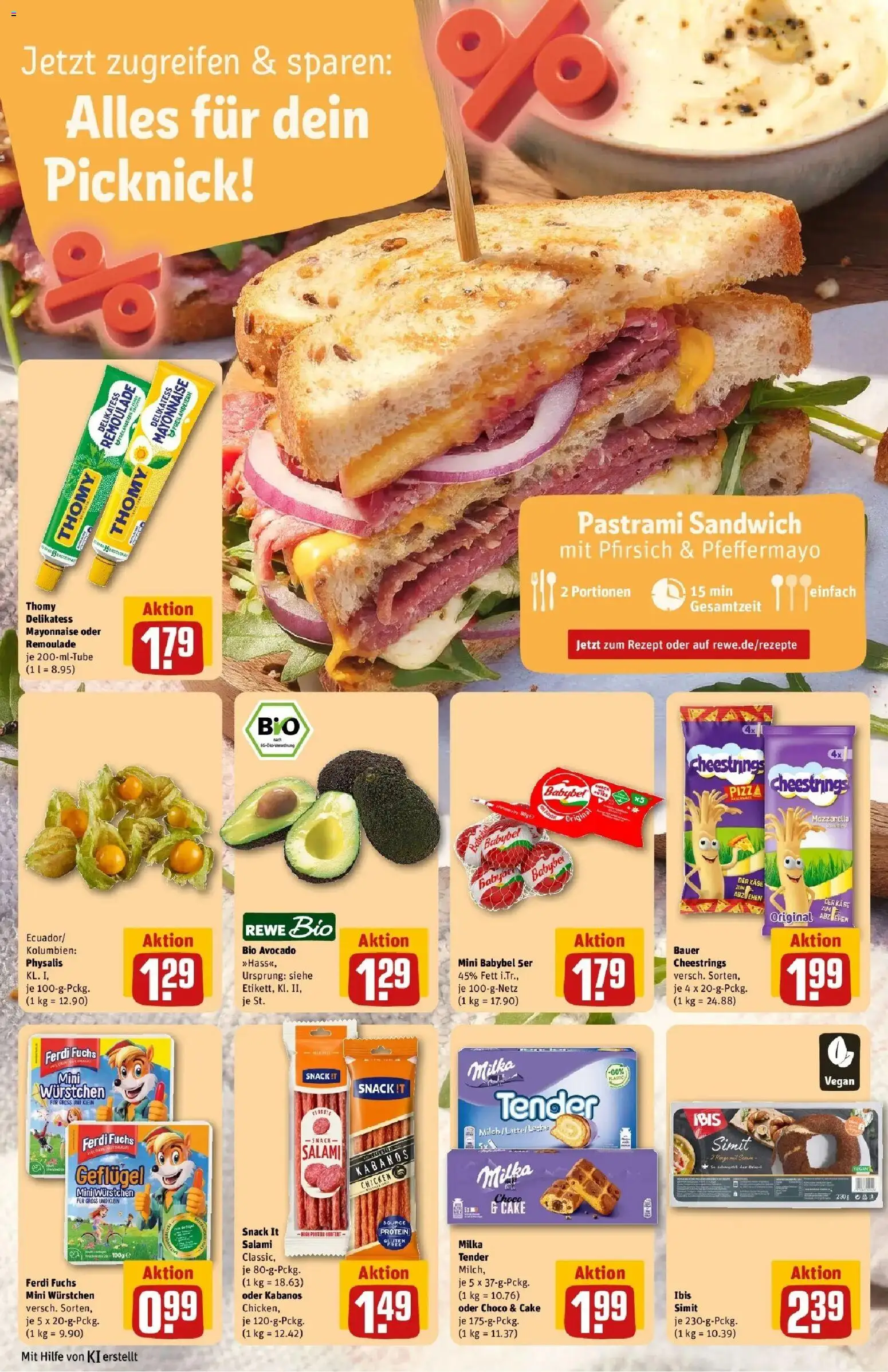 REWE Prospekt ab 10.08.2026 zum Blättern » Angebote | Seite: 12 | Produkte: Milch, Milka, Mayonnaise, Salami