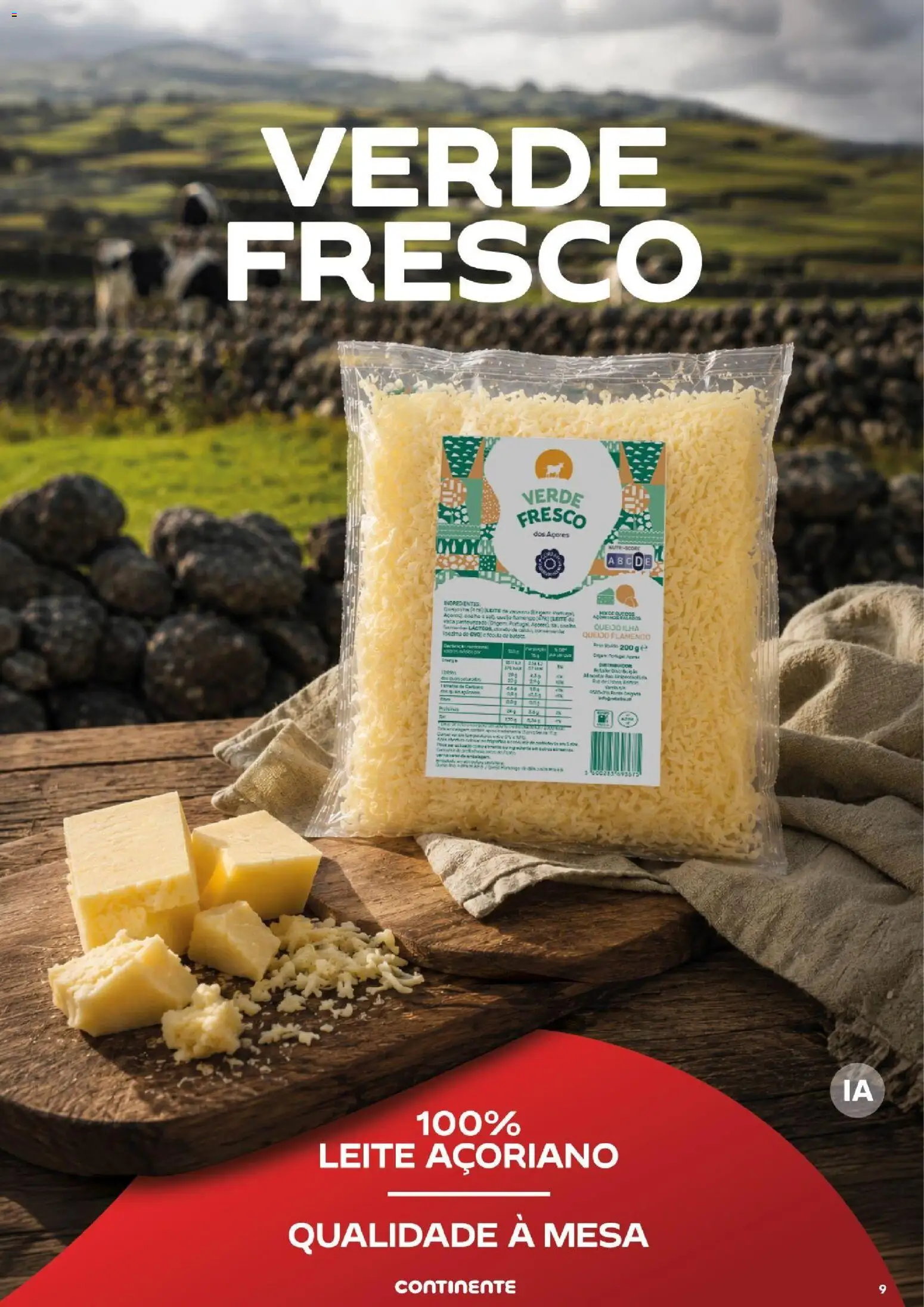 Continente Açores │ válido de 17/09/2026 | Página: 9 | Produtos: Mesa, Leite, Queijo