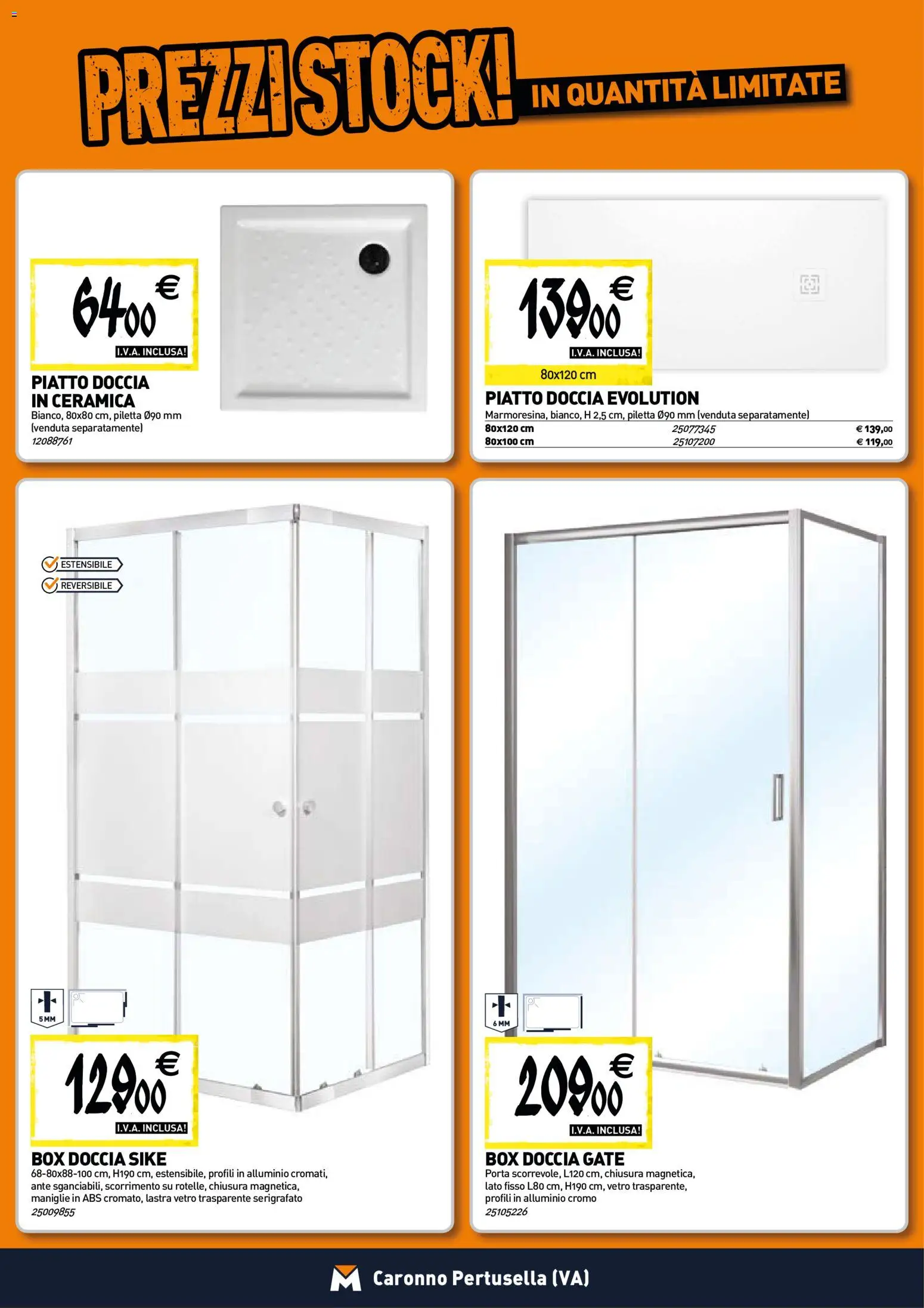 Volantino TECNOMAT del 25/06/2026 | Pagina: 2 | Prodotti: Box doccia, Piatto, Alluminio, Doccia