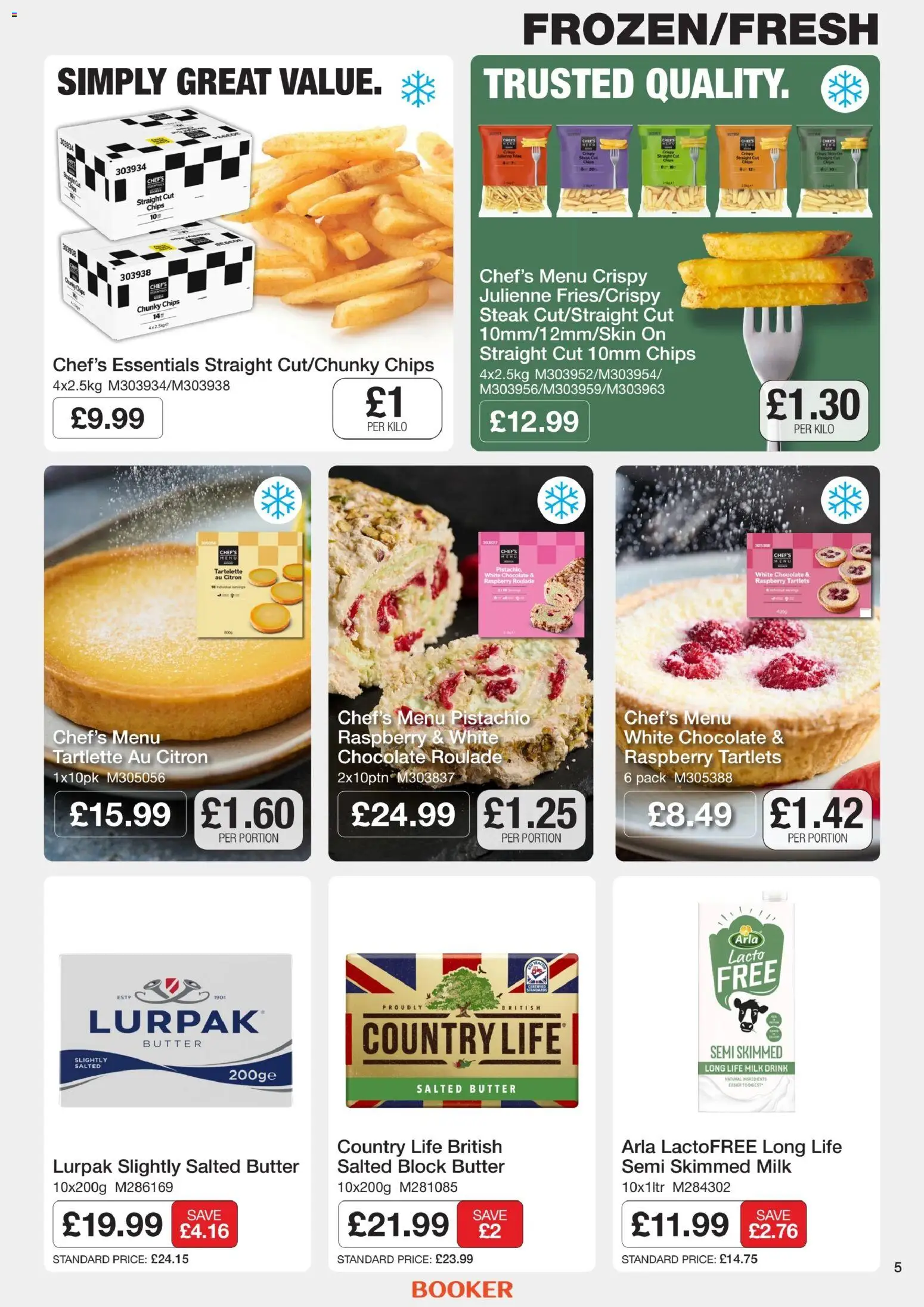 {H1} | Page: 5 | Products: Butter, Luges, Chips, Raspberry