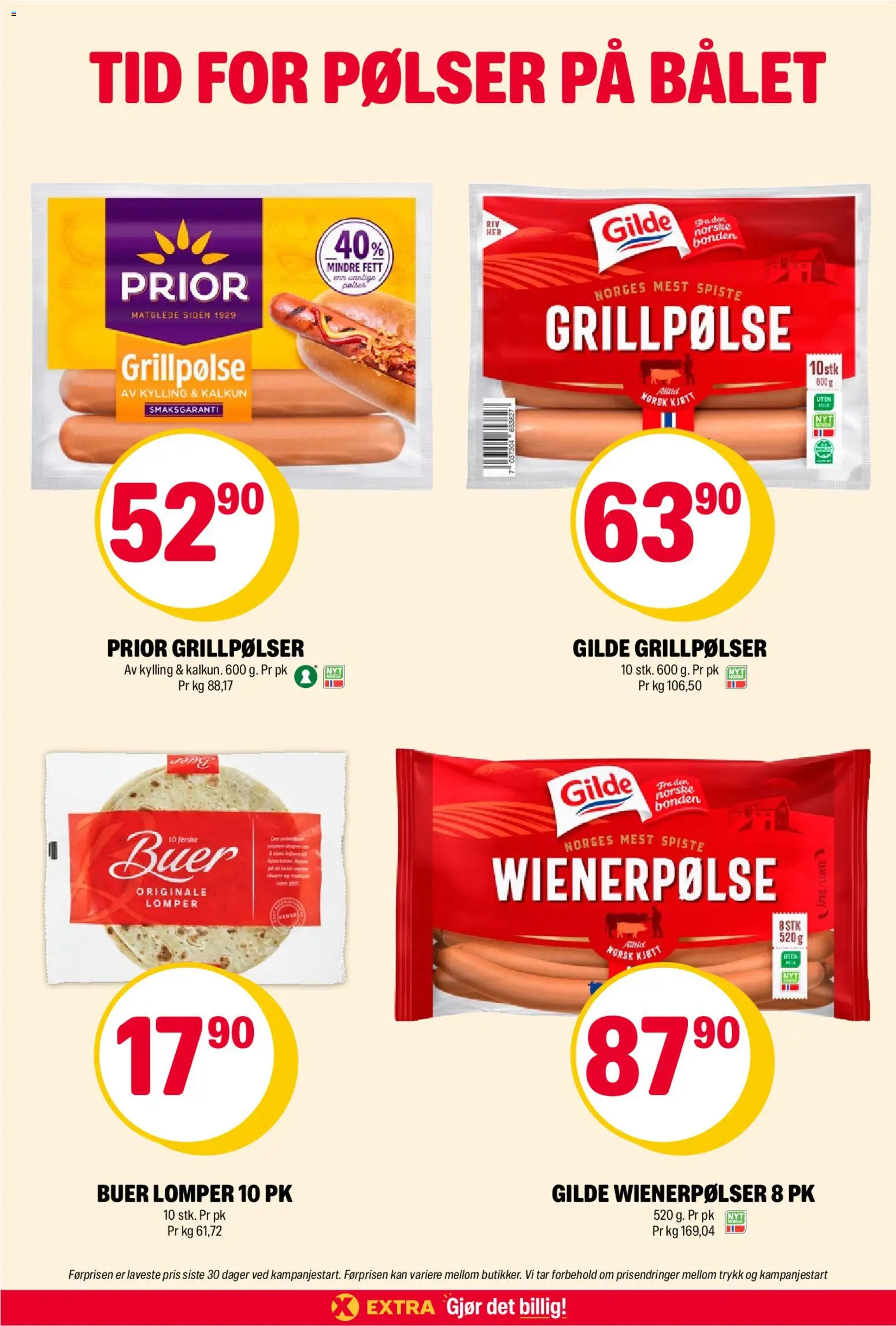 {H1} | Side: 17 | Produkter: Grillpølser, Wienerpølser, Lomper, Kjøtt