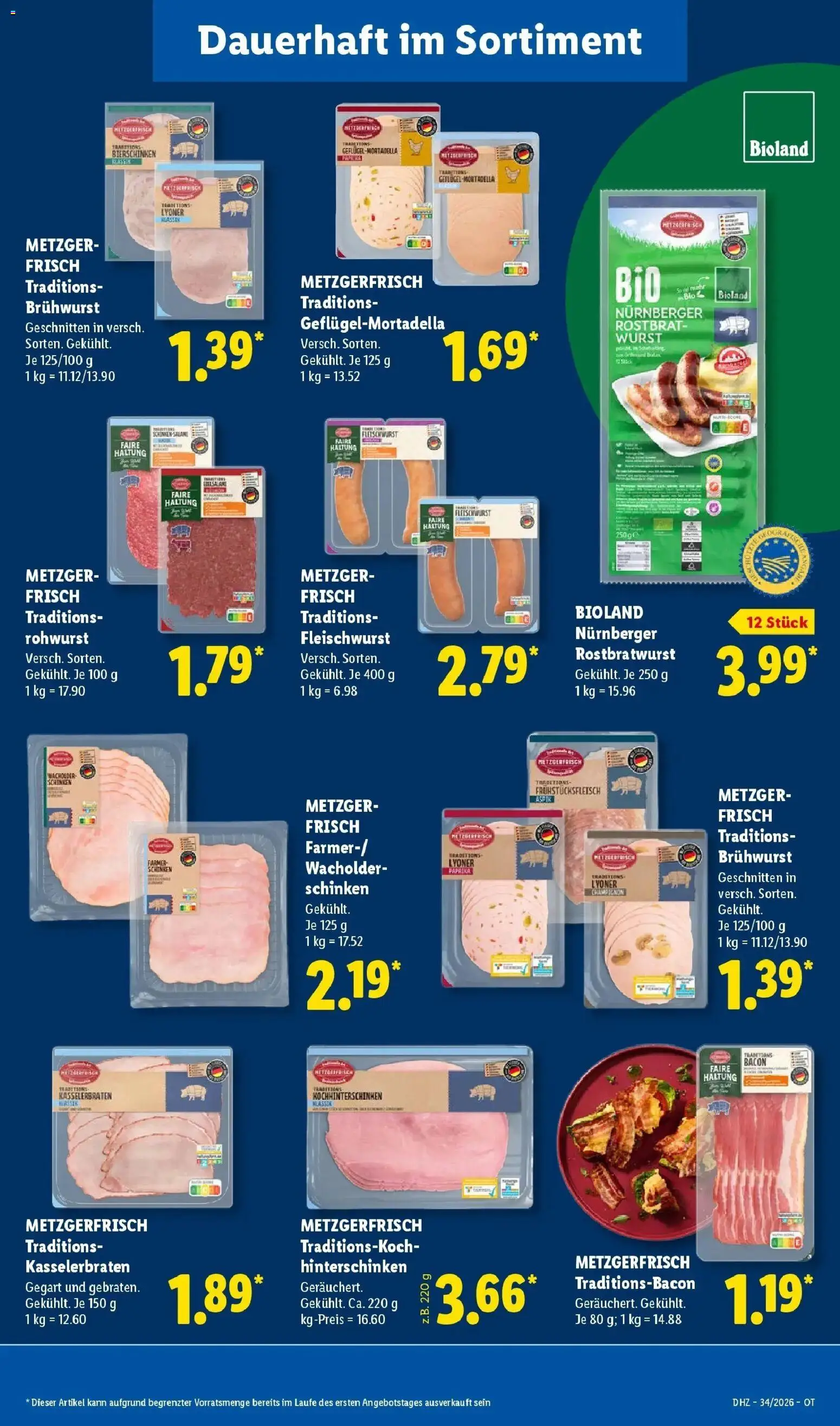 Lidl Prospekt Malchow (ab 17.08.2026) zum Blättern » Angebote | Seite: 23 | Produkte: Paprika, Wurst, Schinken