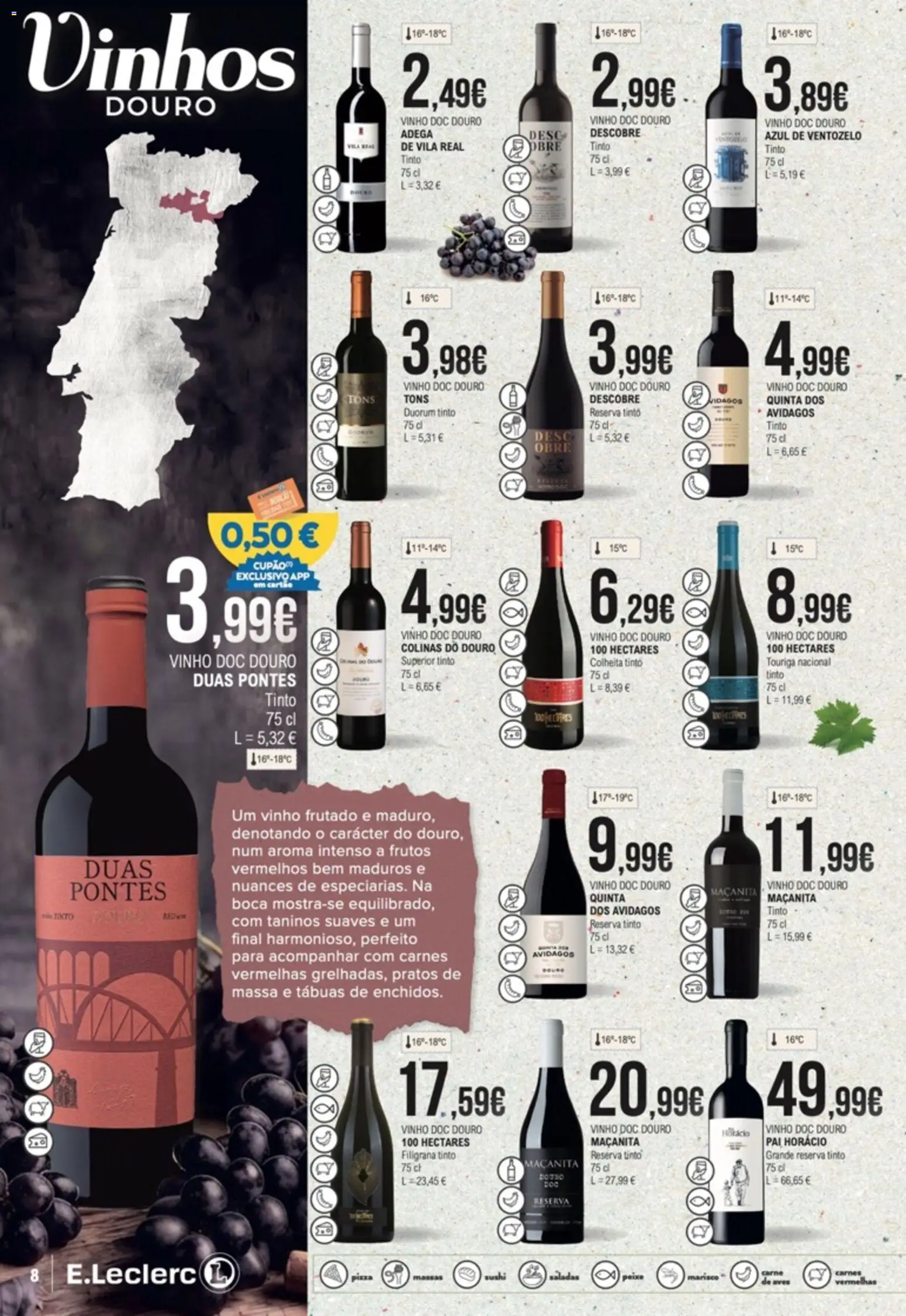 E.Leclerc folheto Feira dos Vinhos │ válido de 01/10/2026 | Página: 8 | Produtos: Pratos, Saladas, Pizza, Vinho