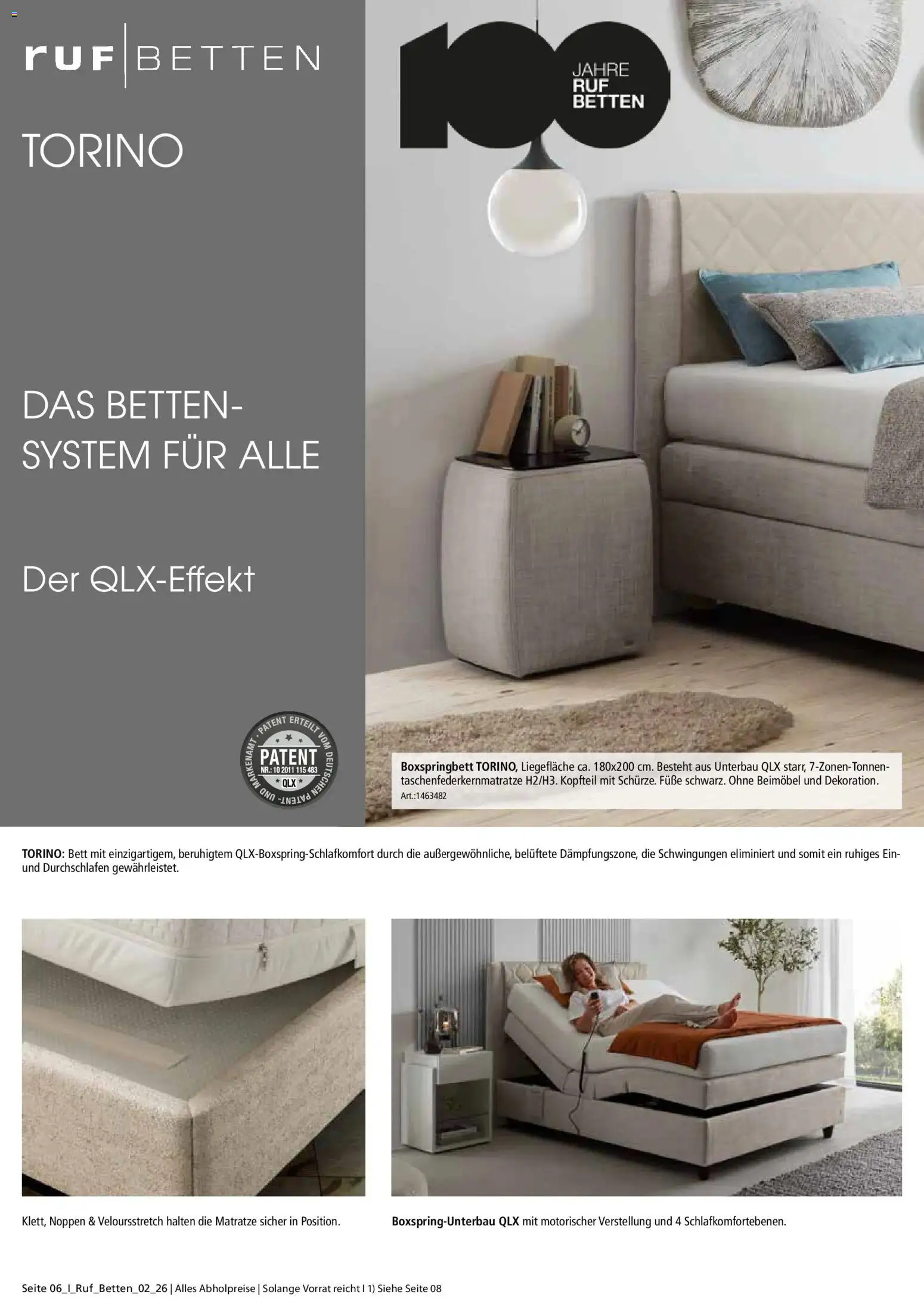 Zurbrüggen ruf Better Spezial Unna – gültig ab 01.08.2026 | Seite: 6 | Produkte: Bett, Matratze, Boxspringbett