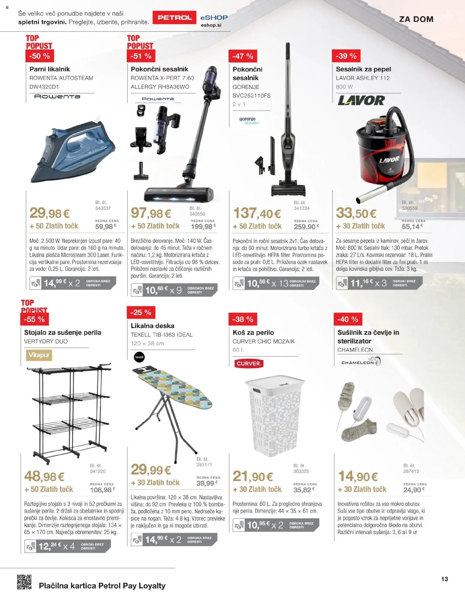 Novi Petrol katalog ponudbe – veljaven od 01.09.2026 | Stran: 13 | Izdelki: Teza, Prevleka, Suši, Krtaca