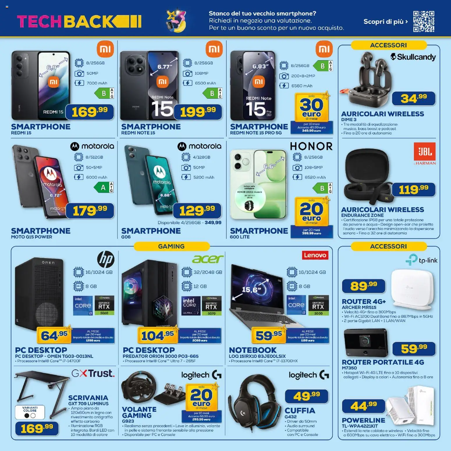 Volantino Euronics del 23.04.2026 | Pagina: 5 | Prodotti: Router, Audio, Cavo, Scrivania