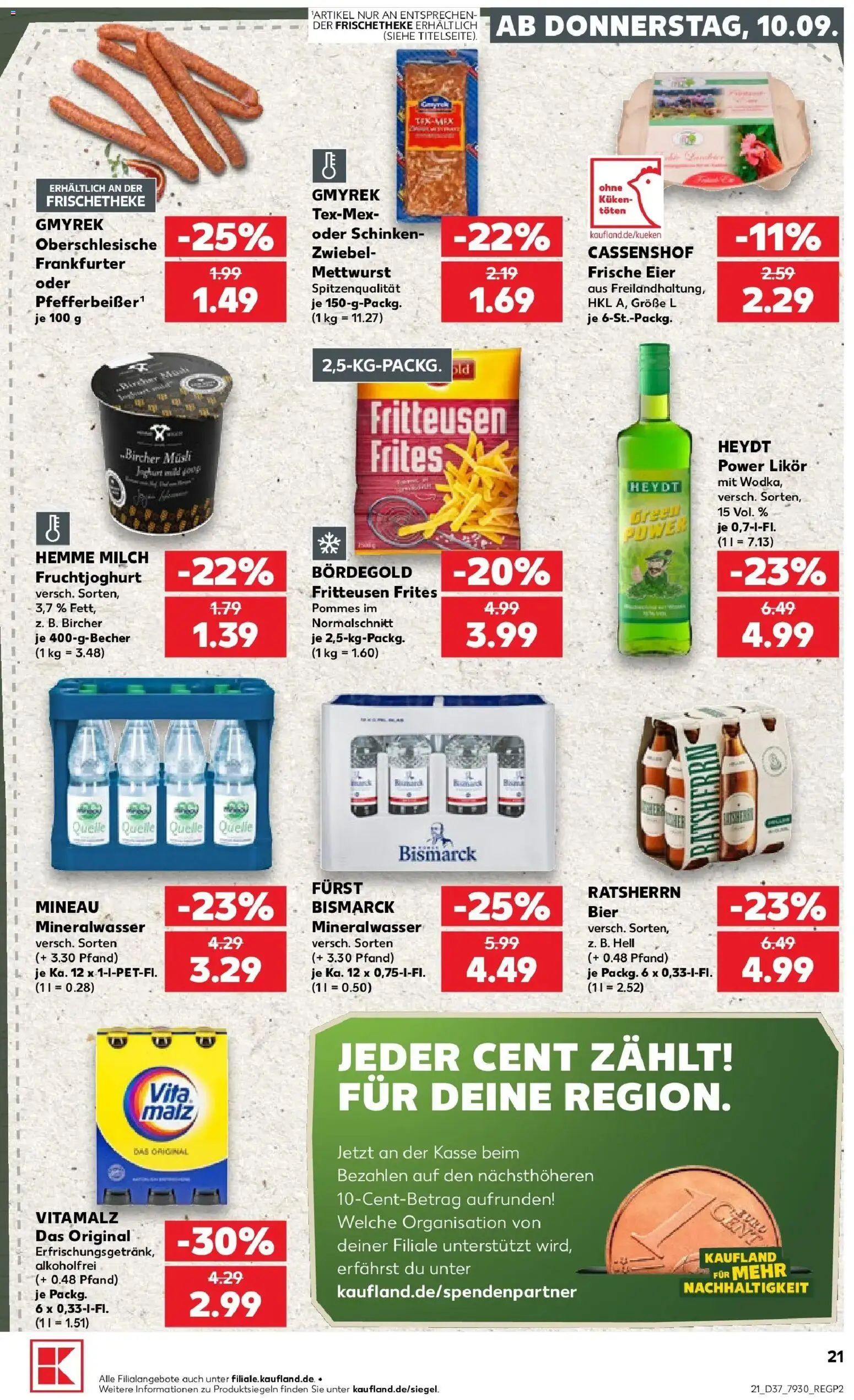 Prospekt Kaufland ab 10.09.2026 » Angebote Online zum Blättern | Seite: 21 | Produkte: Musli, Bier, Likör, Fruchtjoghurt