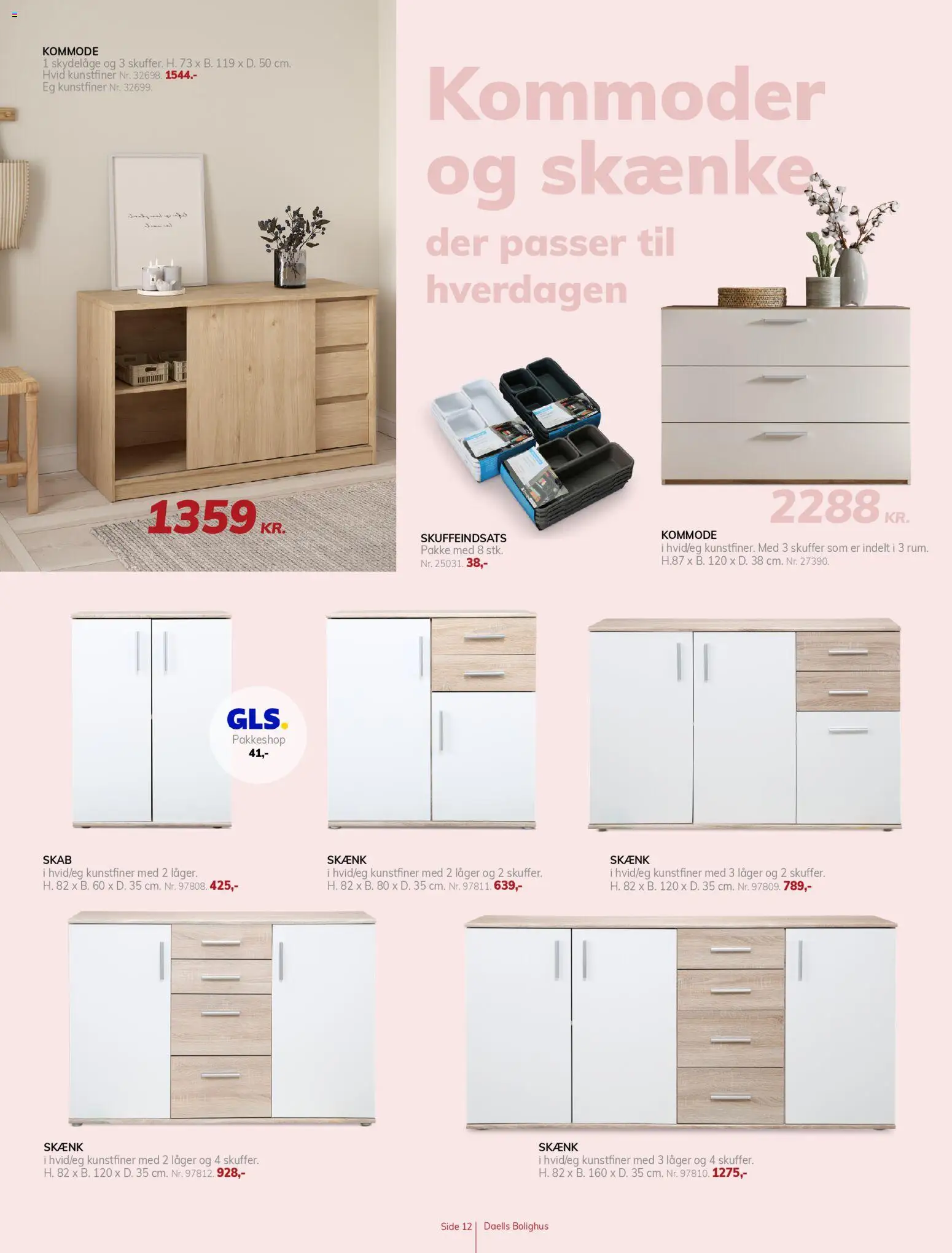 Daells Bolighus tilbudsavis – gyldig fra 11/02/2026 | Side: 12 | Produkter: Kommode, Skænk, Søm