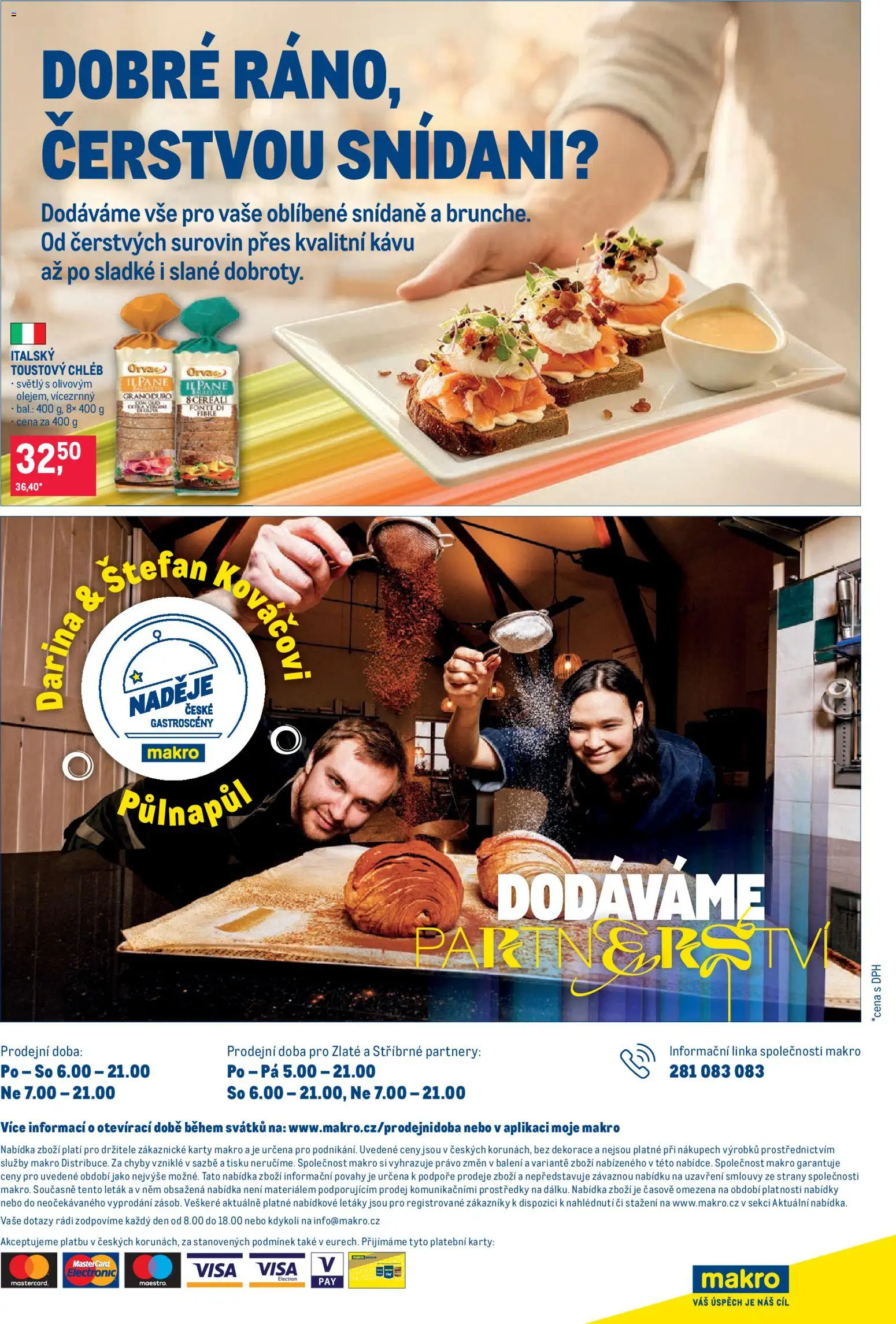 Makro leták - Pro milovníky jídla od 23.09.2026 | Strana: 26 | Produkty: Chléb, Toustový chléb, Karty, Dekorace