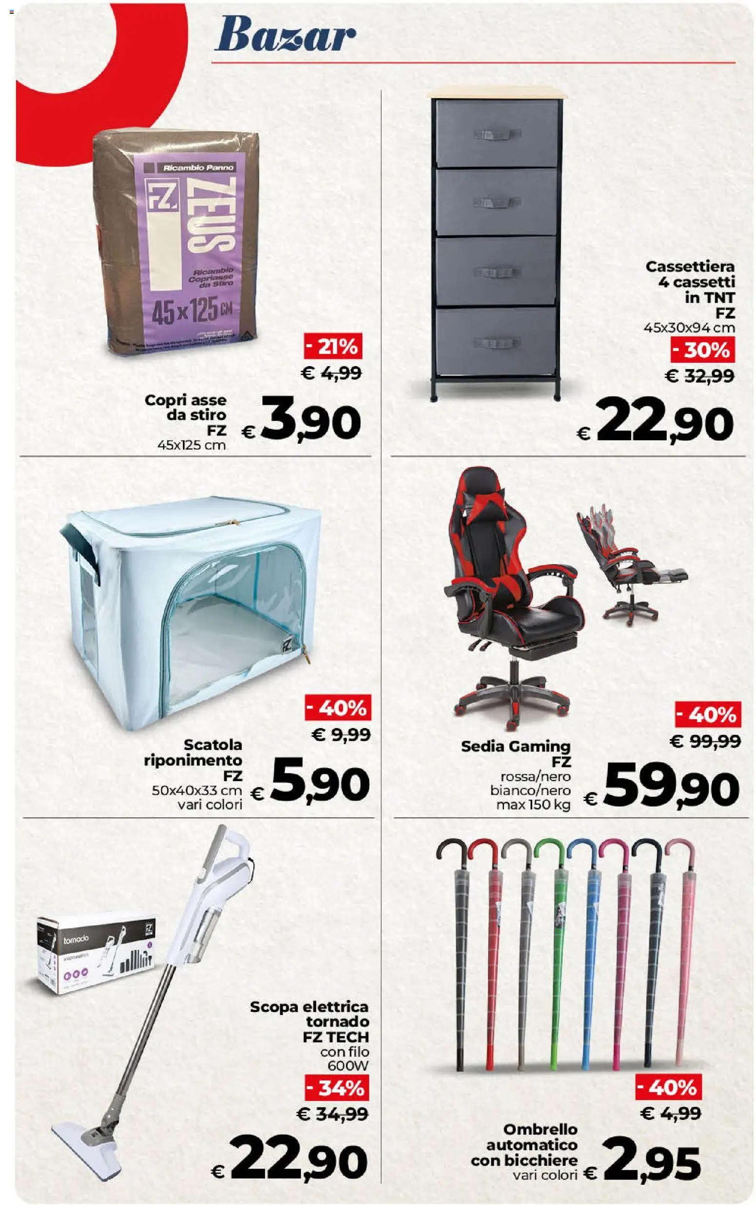 Volantino COOP del 13/10/2026 | Pagina: 46 | Prodotti: Scopa elettrica, Ombrello, Cassettiera, Sedia