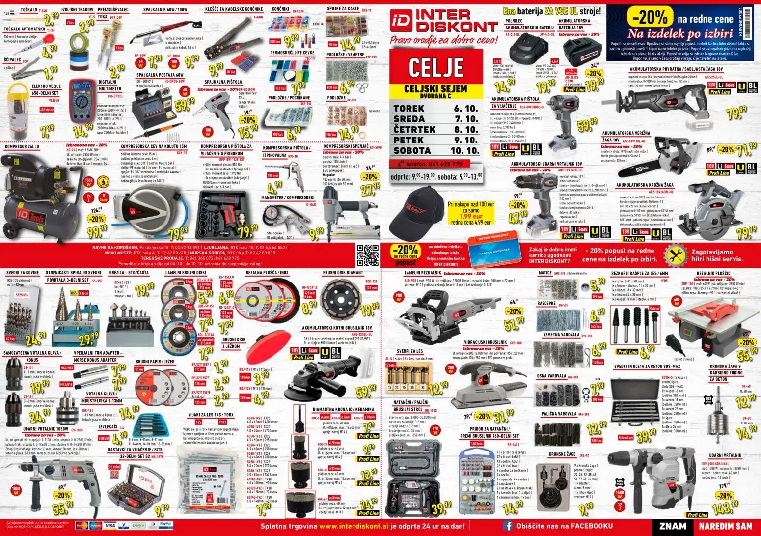 Novi Inter Diskont katalog ponudbe – veljaven od 06.10.2026 | Stran: 1 | Izdelki: Pribor, Kabel, Vrtalnik, Krožna žaga