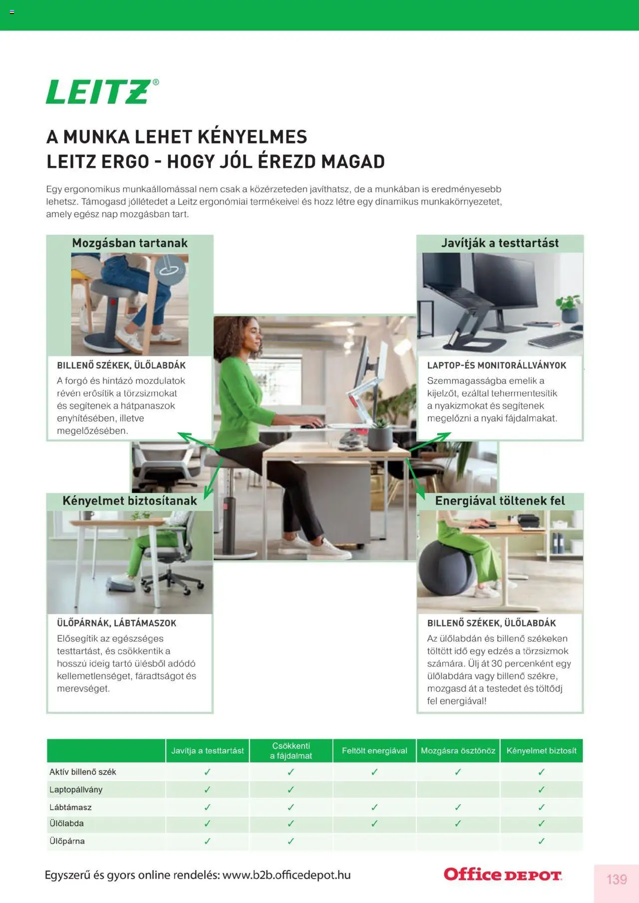 Office Depot akciós ujság - amely érvényes a következő dátumtól: 2025.04.10. | Oldal: 139 | Termékek: Tartó, Szék, Ülőpárna