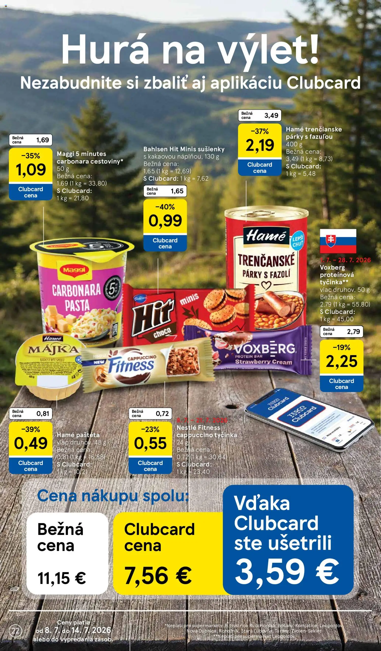 Nové Tesco akcie – leták je platný od 08.07.2026 | Strana: 22