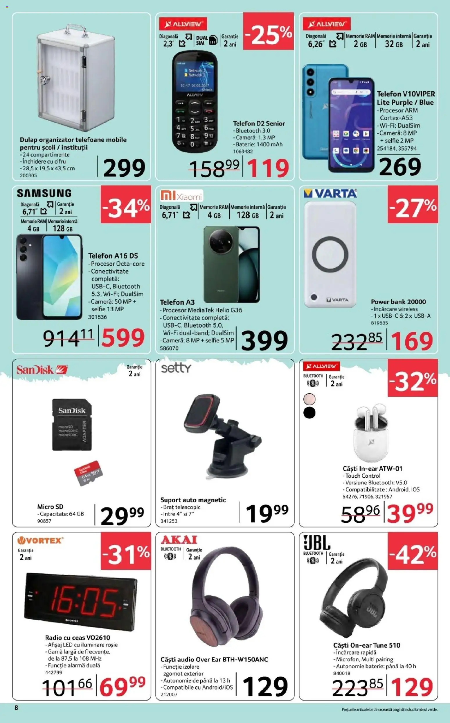 Noul catalog Selgros – valabil de la 06.03.2026 | Pagină: 8 | Produse: Telefon, Audio, Radio, Căști