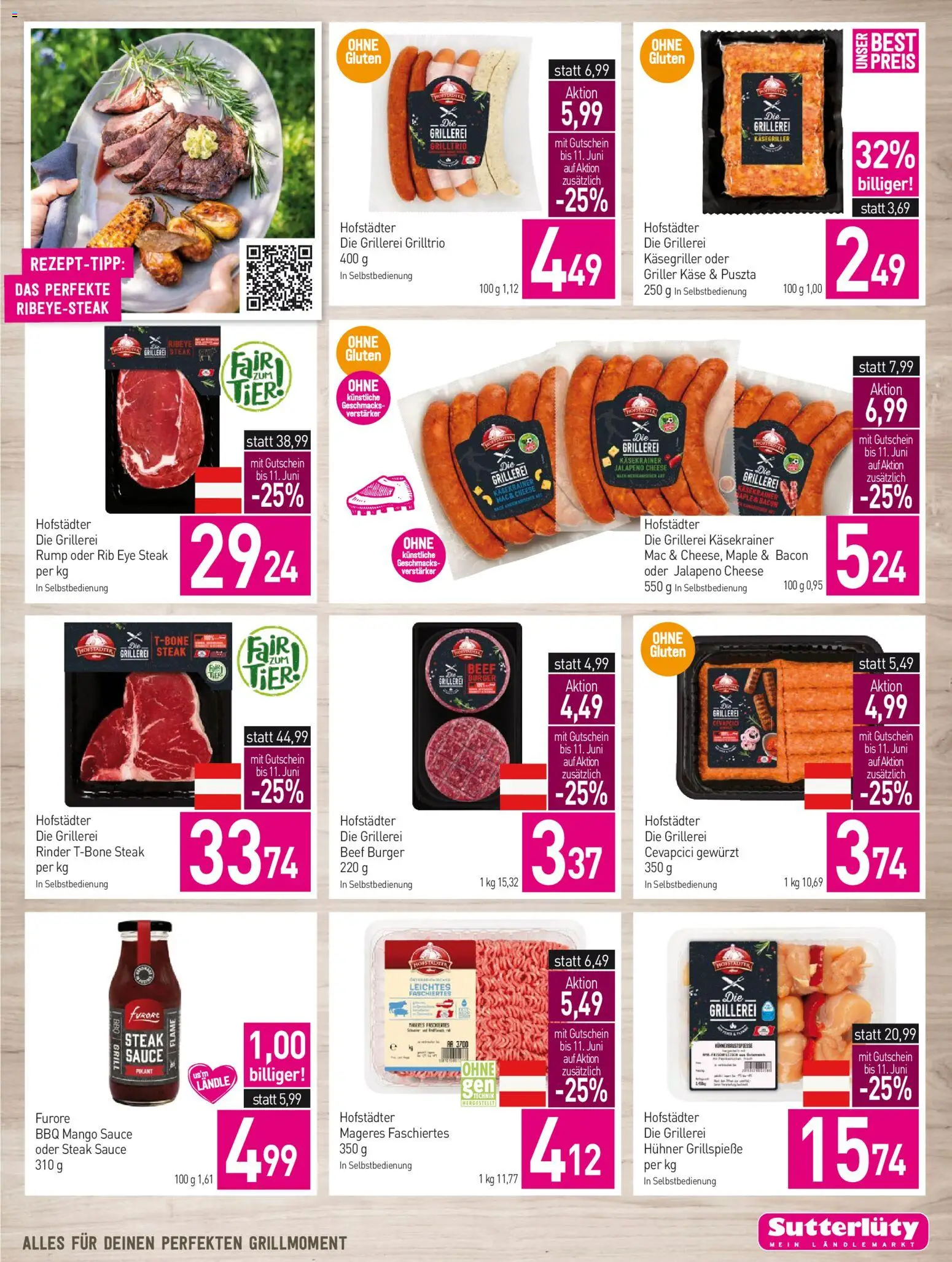 Sutterlüty Flugblatt gültig ab 04.06.2026 | Seite: 13 | Produkte: Mango, Grill, Käse