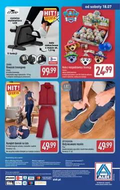 Pogląd oferty "Aldi gazetka - Hity od Środy i od Soboty" - ważna od 15.07.2026 | Strona: 15 | Produkty: Spodnie, Buty, Waga, Naklejki