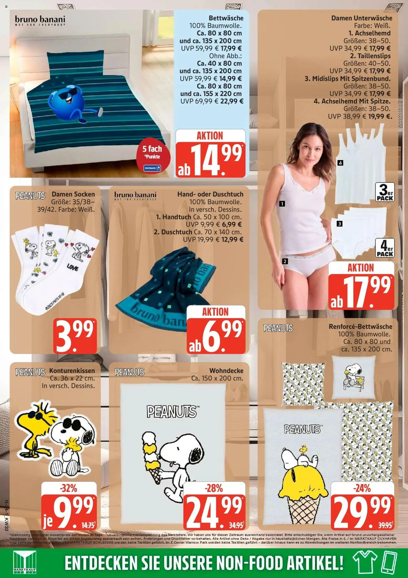 Edeka Prospekt Schleswig (ab 10.08.2026) » Angebote Online | Seite: 34 | Produkte: Bettwäsche, Unterwäsche, Socken