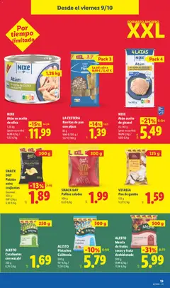 Vista previa SNACK DAY Patatas extra crujientes Gourmet., Patatas extra crujientes Gourmet. 300 g válido desde el 05/10/2026 | Página: 45