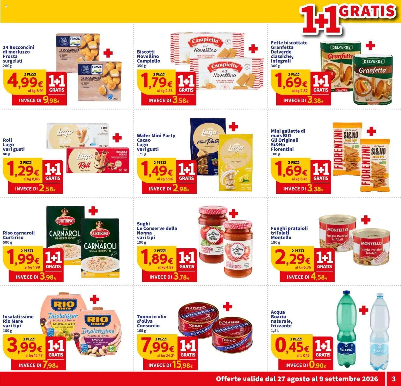 Volantino SIGMA del 27/08/2026 | Pagina: 3 | Prodotti: Riso Carnaroli, Olio, Conserve, Insalata di tonno