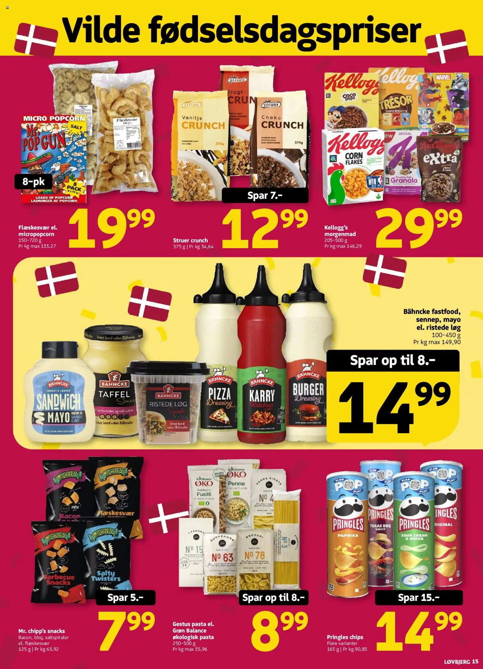 Løvbjerg tilbudsavis – gyldig fra 04/09/2026 | Side: 15 | Produkter: Salt, Snacks, Vanilje, Lasagne