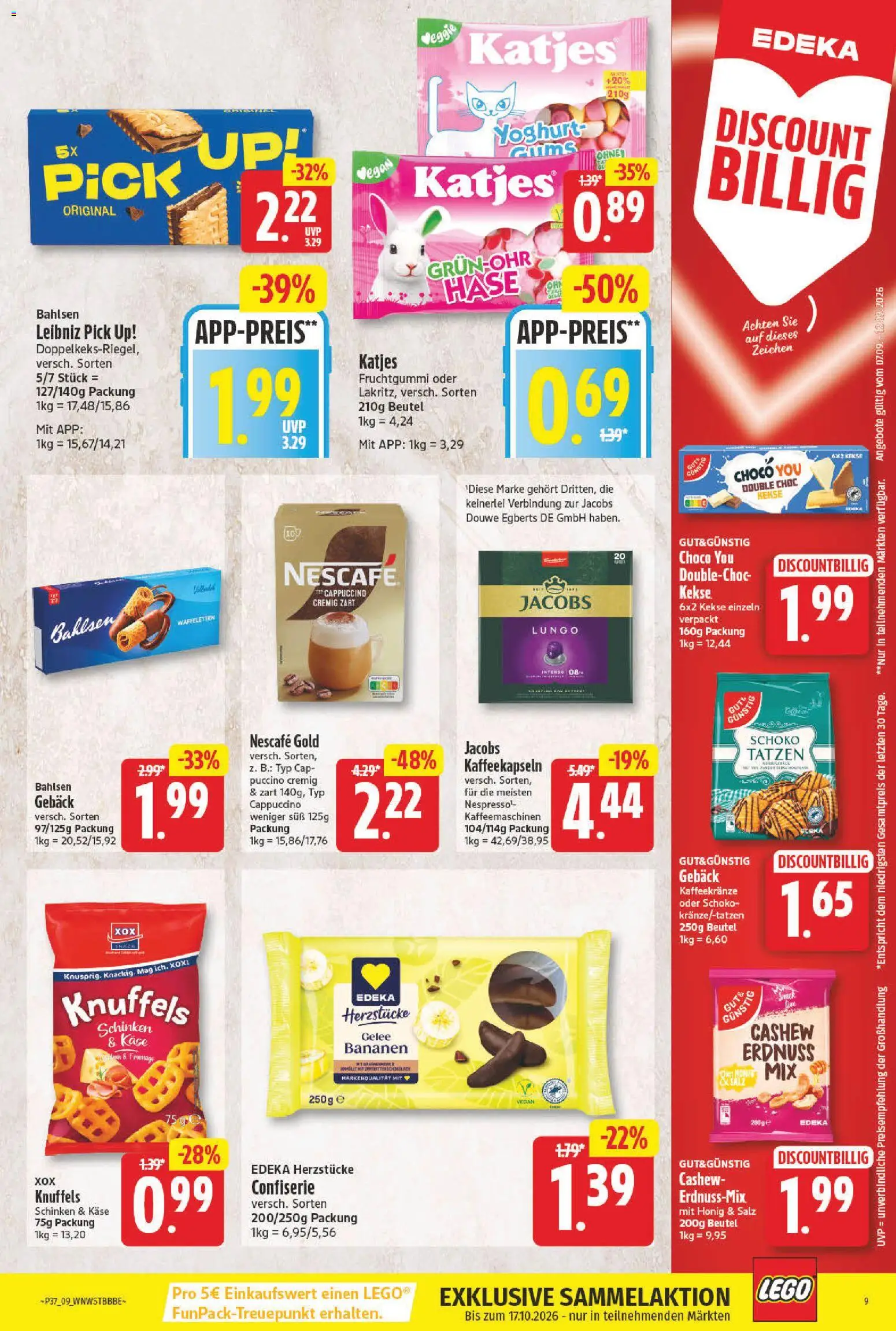 NP Discount Prospekt – gültig ab 07.09.2026 | Seite: 10 | Produkte: Katjes, Schinken, Nescafe gold, Kekse