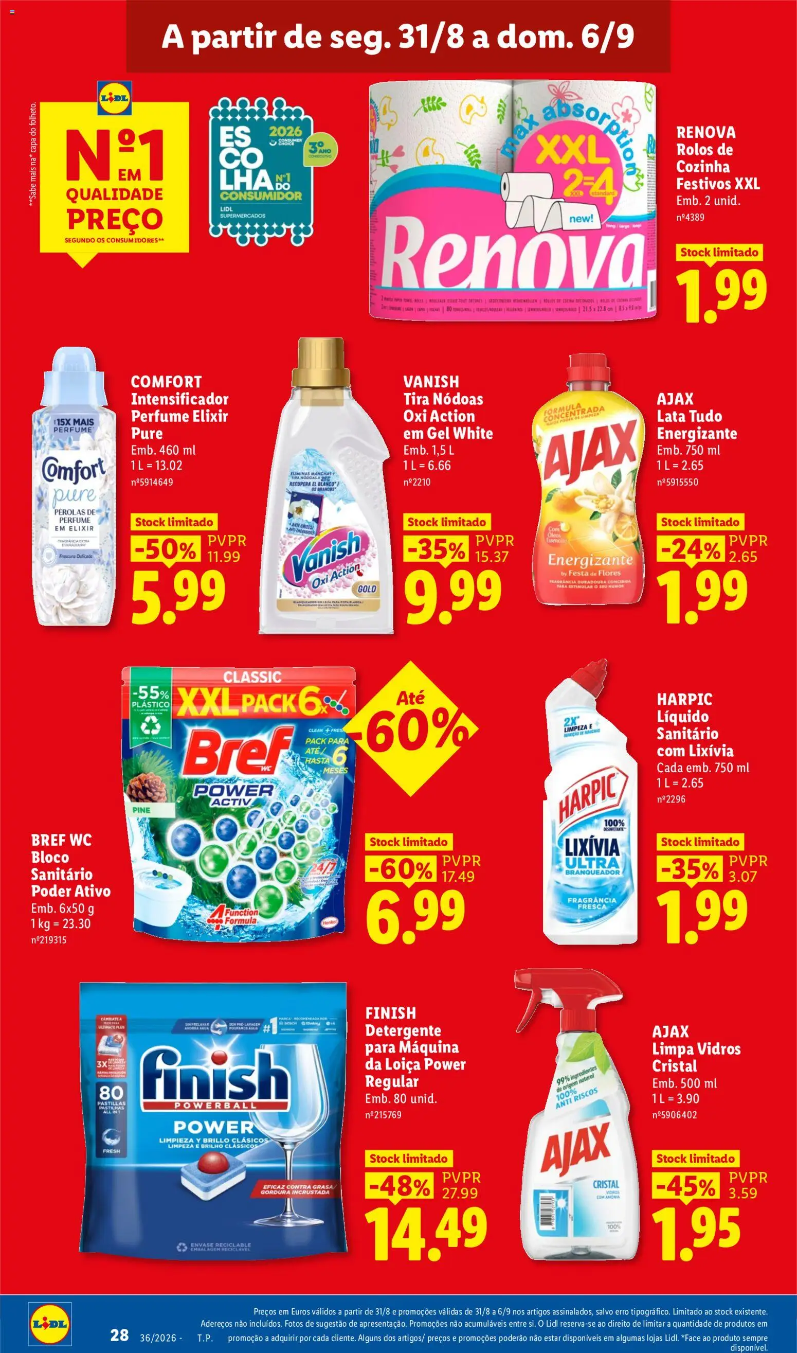 Lidl folheto │ válido de 31/08/2026 | Página: 28 | Produtos: Flores, Ingredientes, Bloco sanitário, Detergente