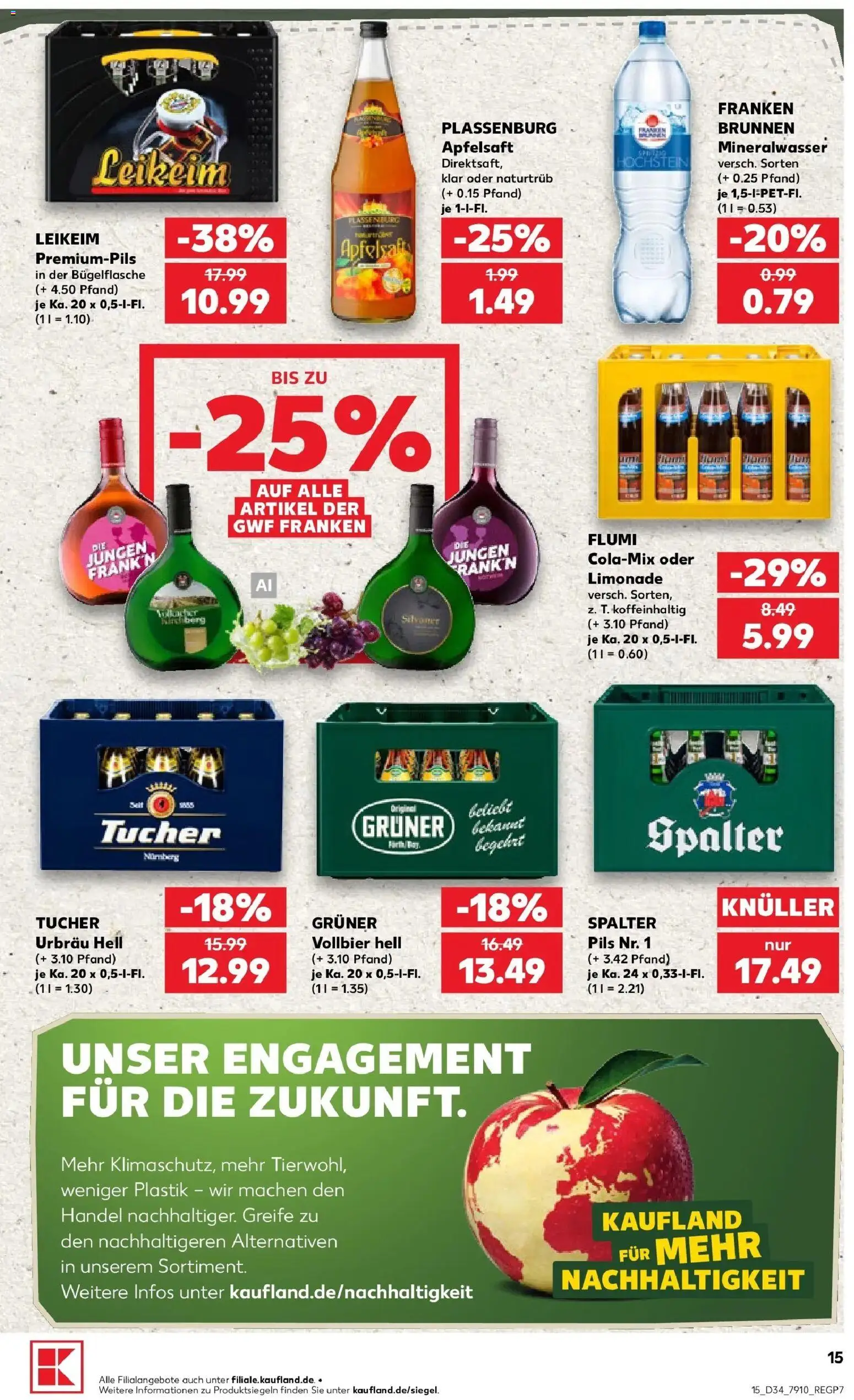 Prospekt Kaufland ab 20.08.2026 » Angebote Online zum Blättern | Seite: 15 | Produkte: Pils, Äpfel, Limonade, Apfelsaft