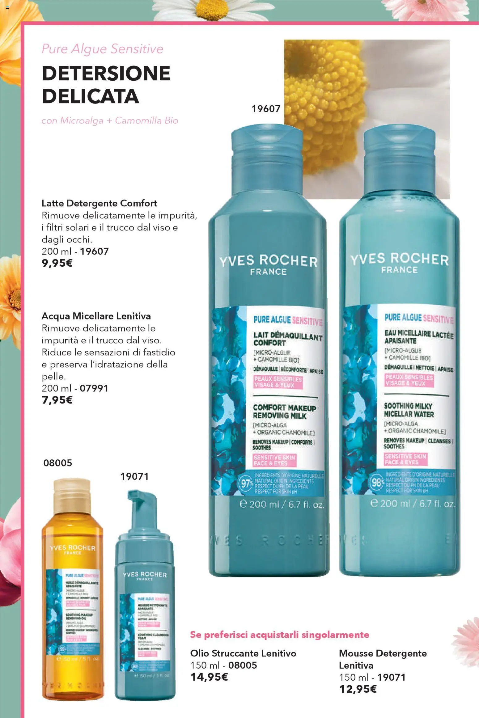 Volantino Yves Rocher del 23.04.2026 | Pagina: 22 | Prodotti: Acqua micellare, Struccante, Detergente, Latte