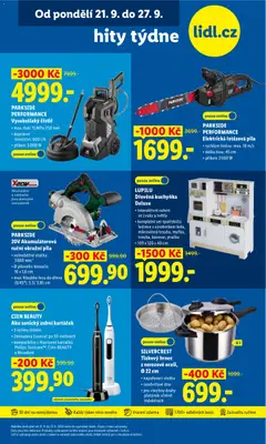Náhled letáku Lidl leták od 21.09.2026 | Strana: 45 | Produkty: Okružní pila, Cien, Deluxe, Pila