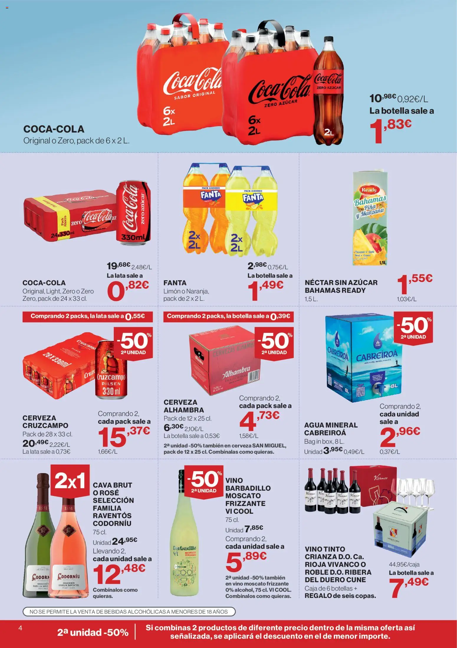 Hipercor catálogo │ válido desde el 15/10/2026 | Página: 4 | Productos: Piña, Manzana, Néctar, Agua