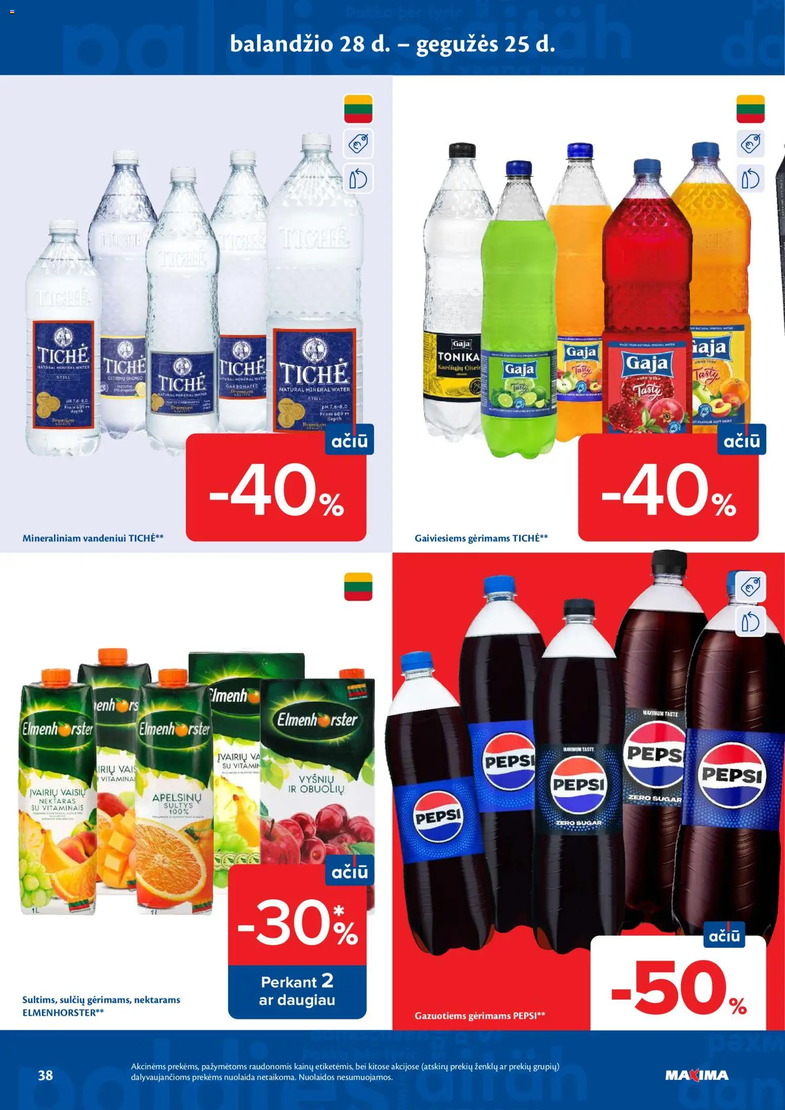 MAXIMA akcijos nuo 19.05.2026 | Puslapis: 38 | Prekių: Sultys