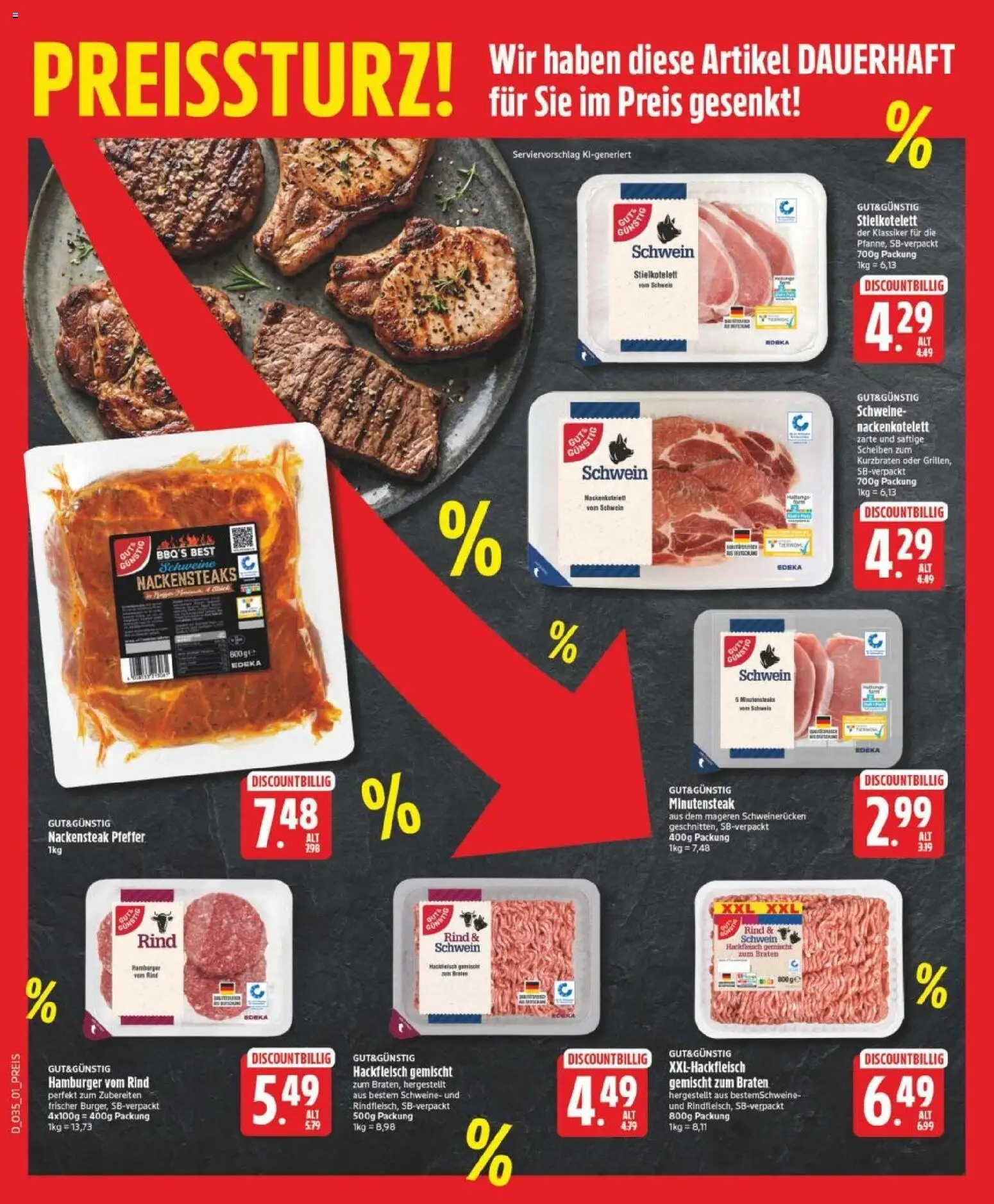 Edeka Prospekt Berlin – gültig ab 23.08.2026 | Seite: 4 | Produkte: Nackensteaks, Pfeffer, Schweinerucken, Hackfleisch