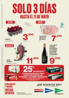 Vista previa Hipercor Solo 3 días válido desde el 08.05.2026
