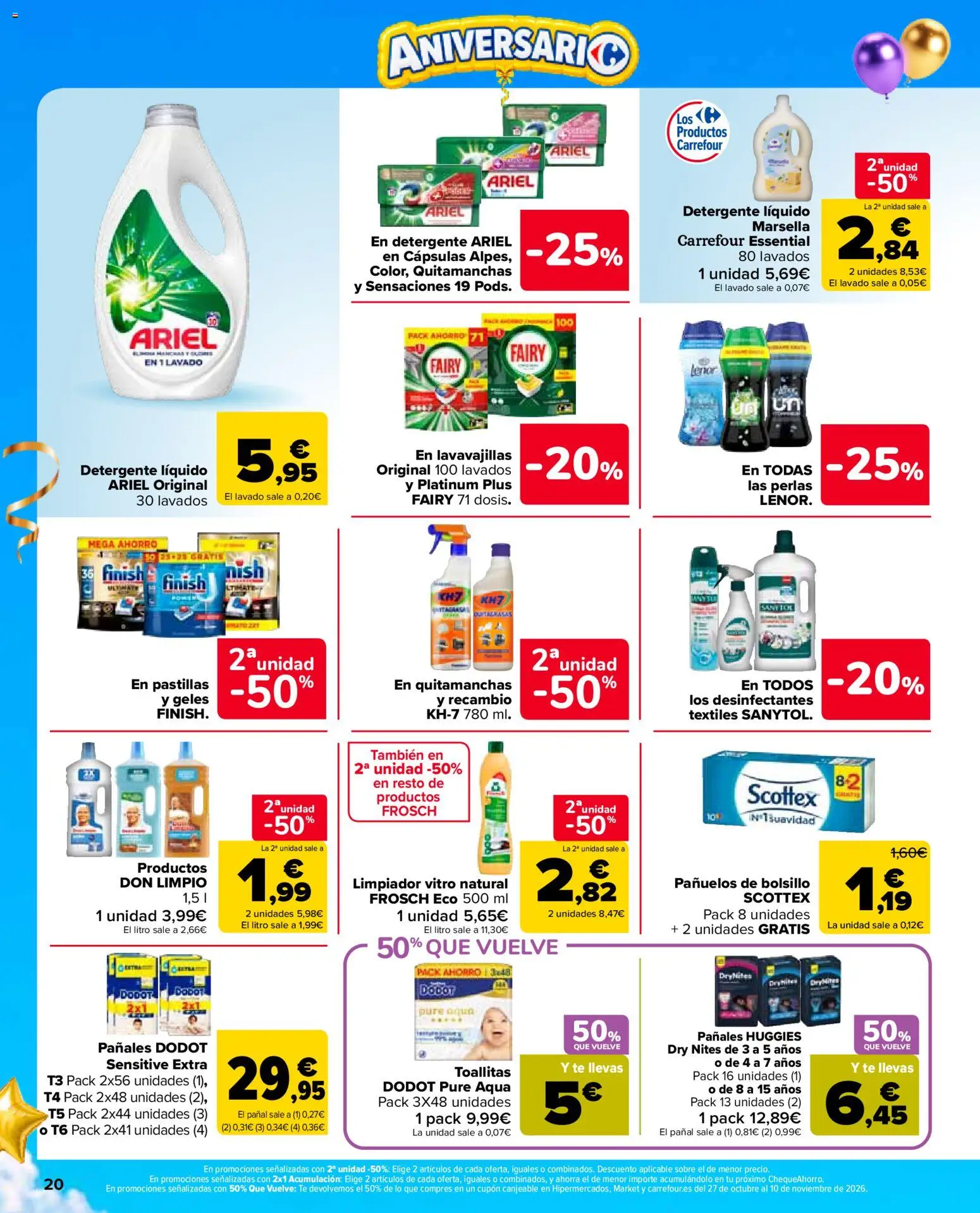 Carrefour Market folleto │ válido desde el 13/10/2026 | Página: 20 | Productos: Cápsulas, Té, Detergente líquido, Pañales