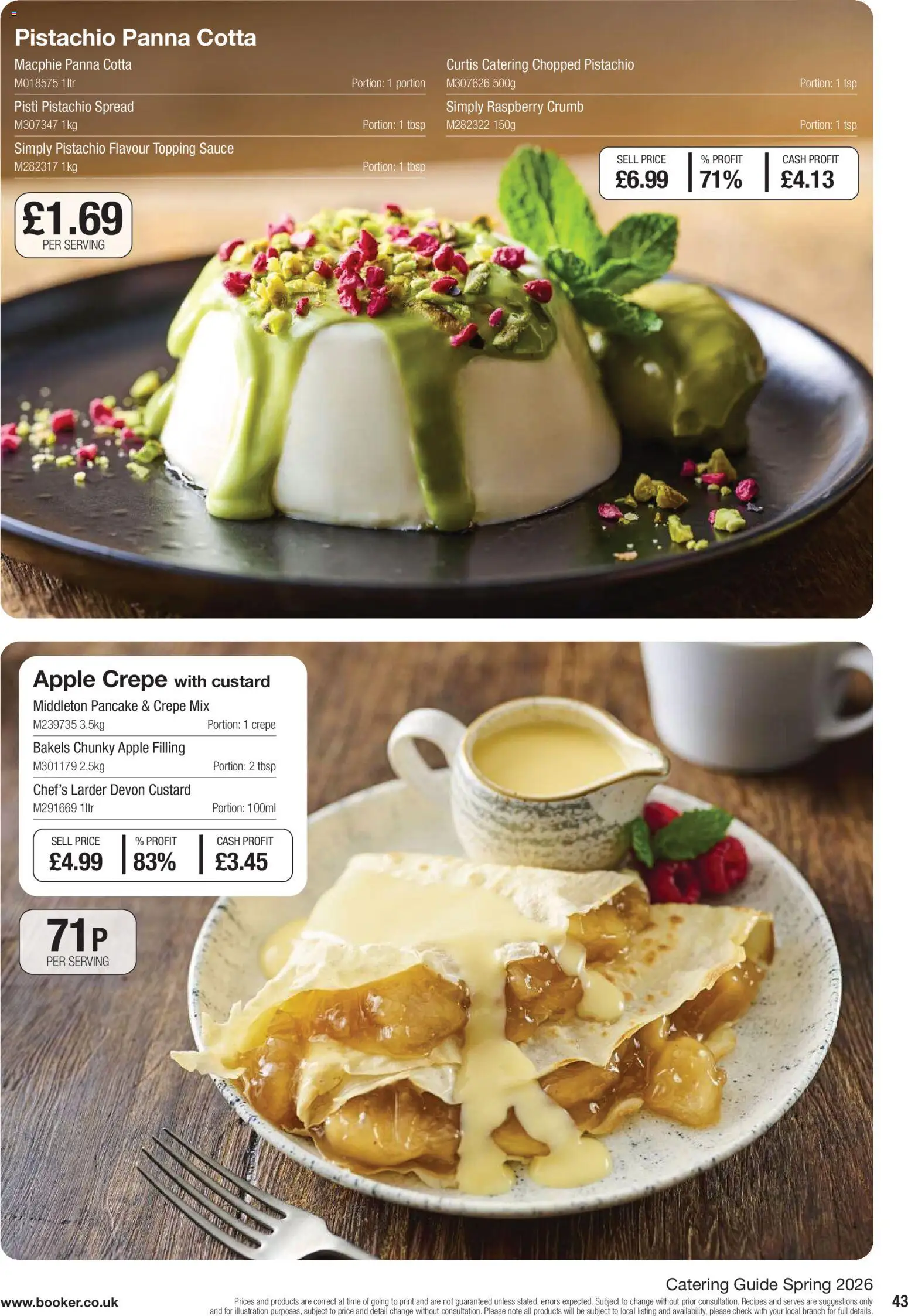 {H1} | Page: 43 | Products: Sauce, Pancake, Apple, Raspberry