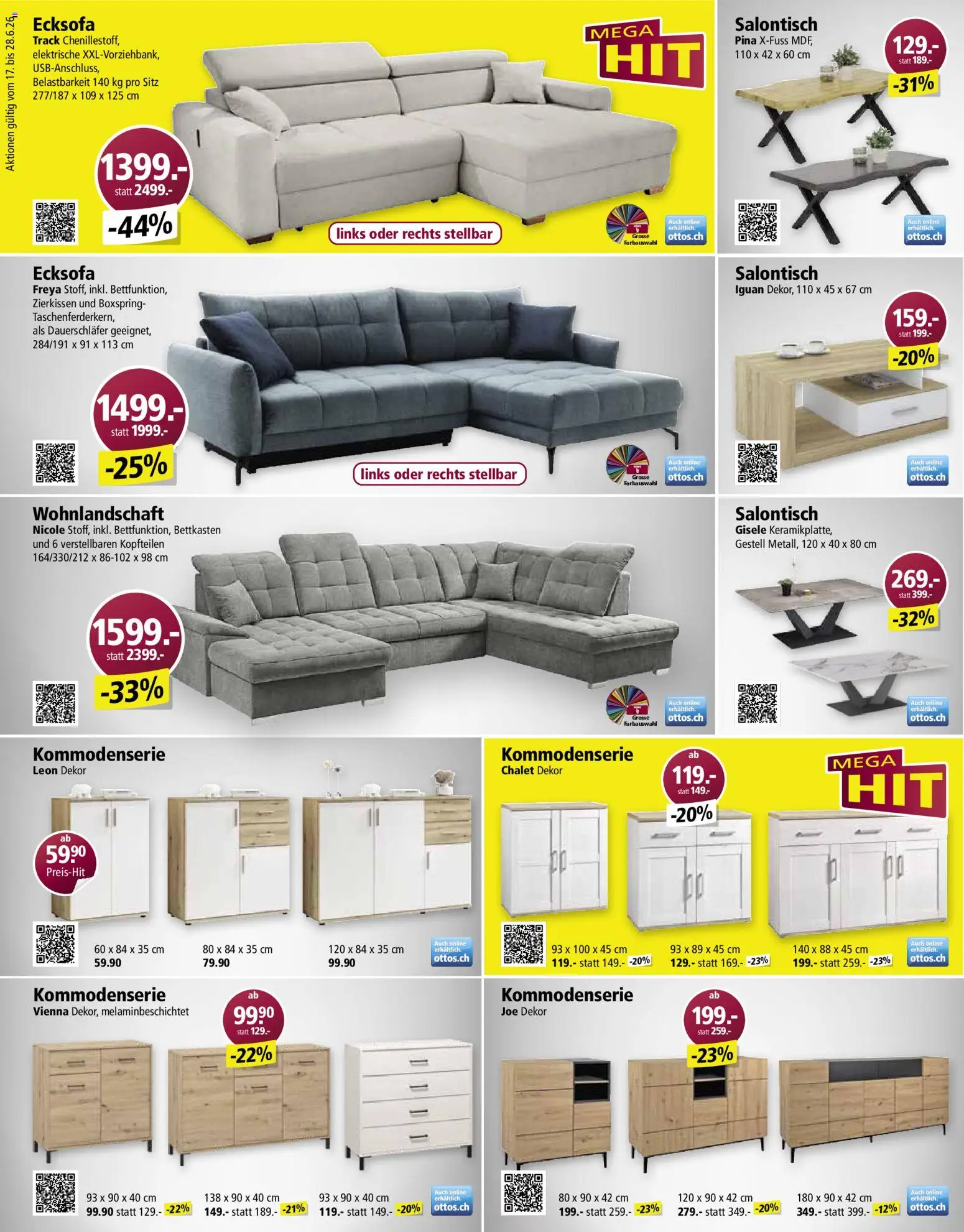 Otto's aktionen – gültig ab 17.06.2026 | Seite: 6 | Produkte: Ecksofa, Wohnlandschaft