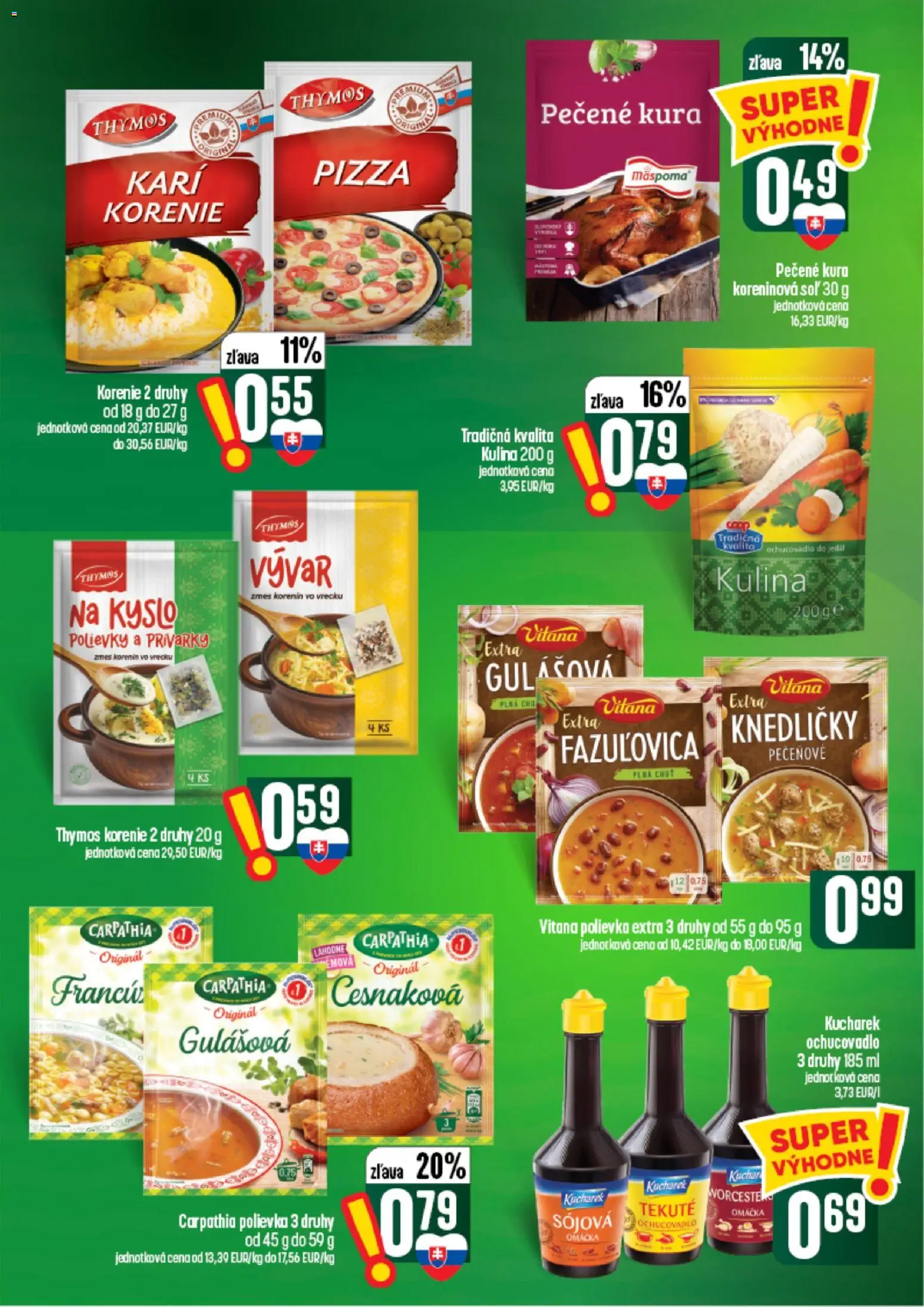 Nové COOP Jednota akcie – leták je platný od 24.09.2026 | Strana: 30 | Produkty: Polievky, Korenie, Omáčka, Soľ