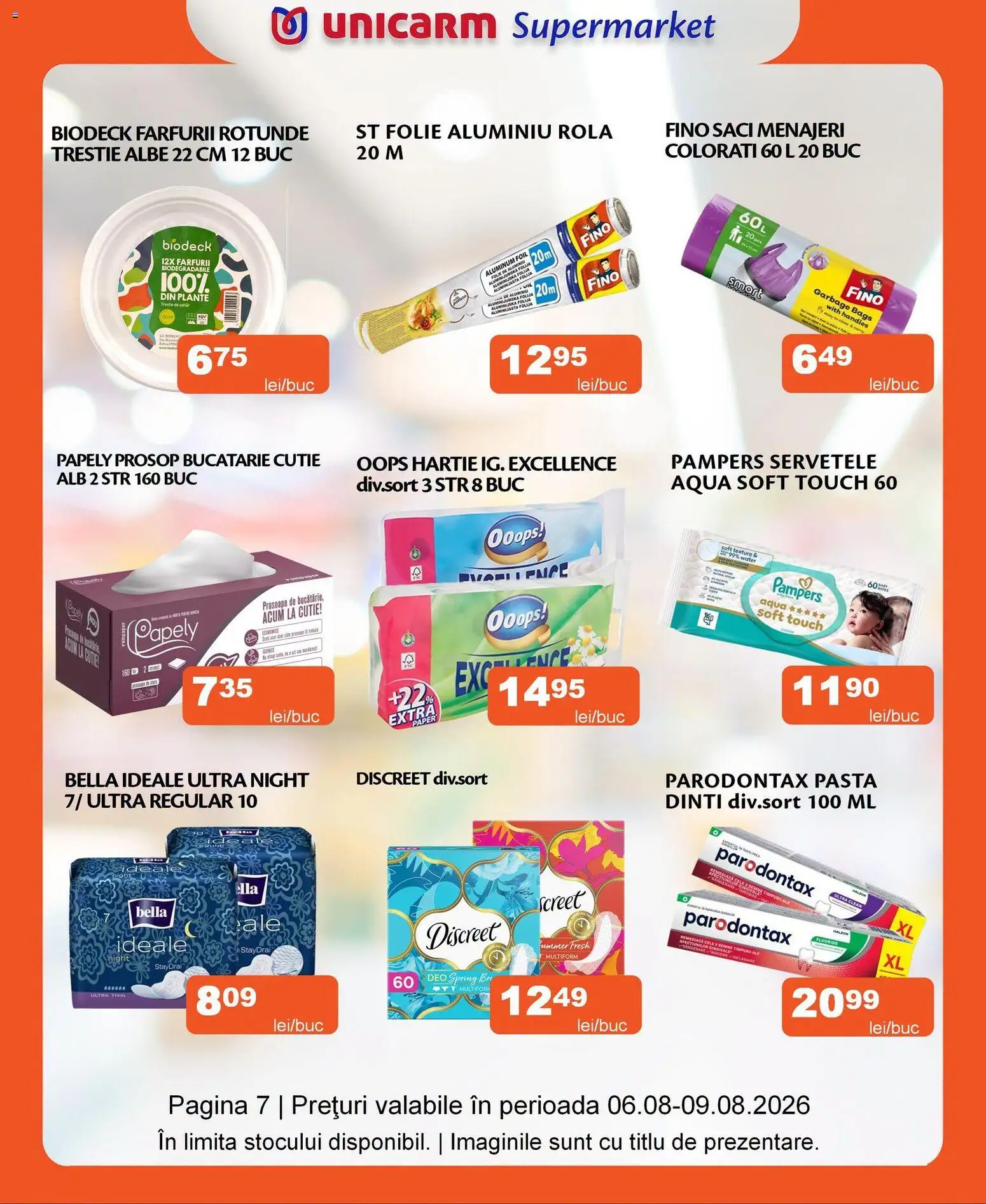 Noul catalog Unicarm – valabil de la 06.08.2026 | Pagină: 7 | Produse: Pepino, Pomelo, Bucătărie, Cutie